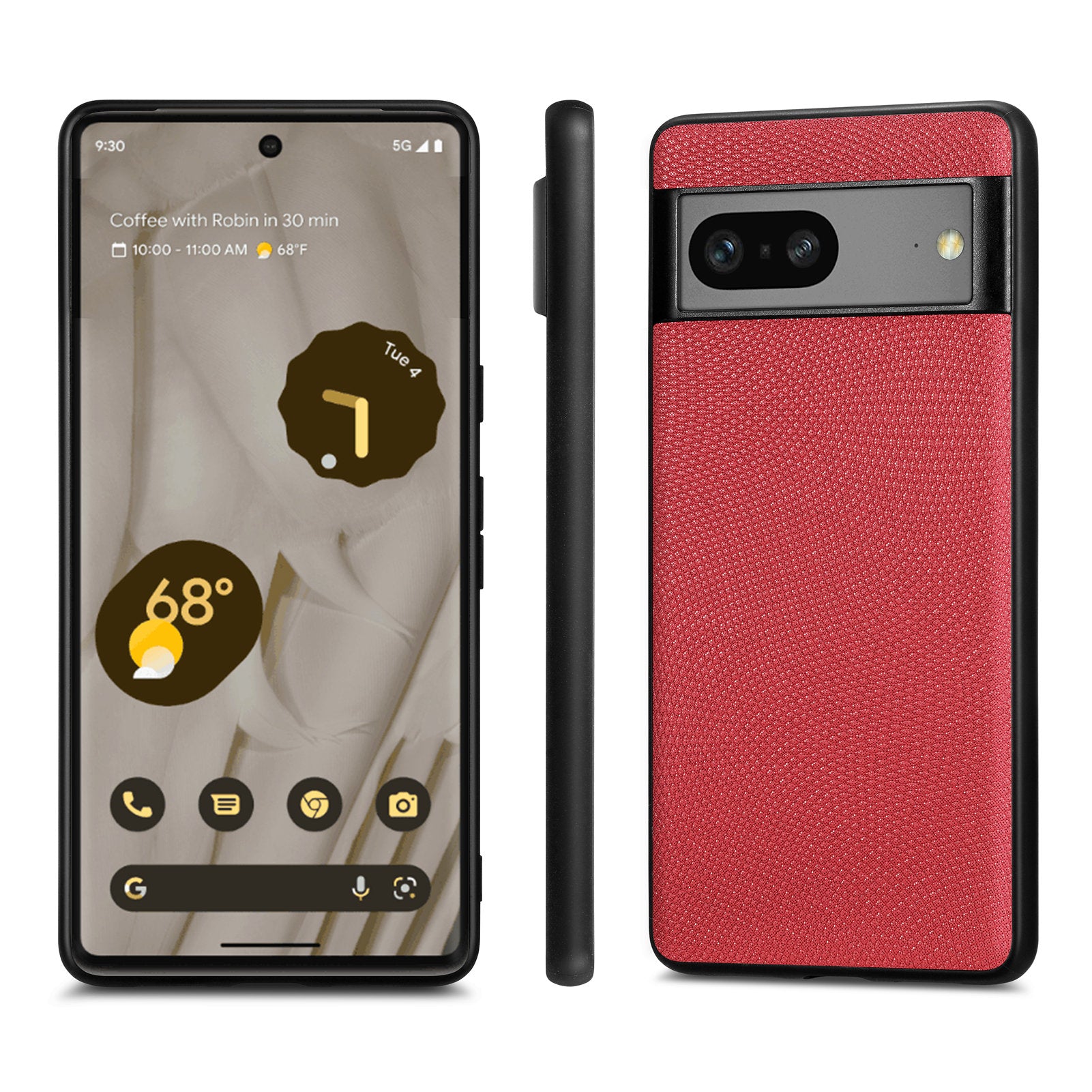 Slim Phone Case For Google Pixel 7a PC PU Leather TPU Protective Mobile Phone Case