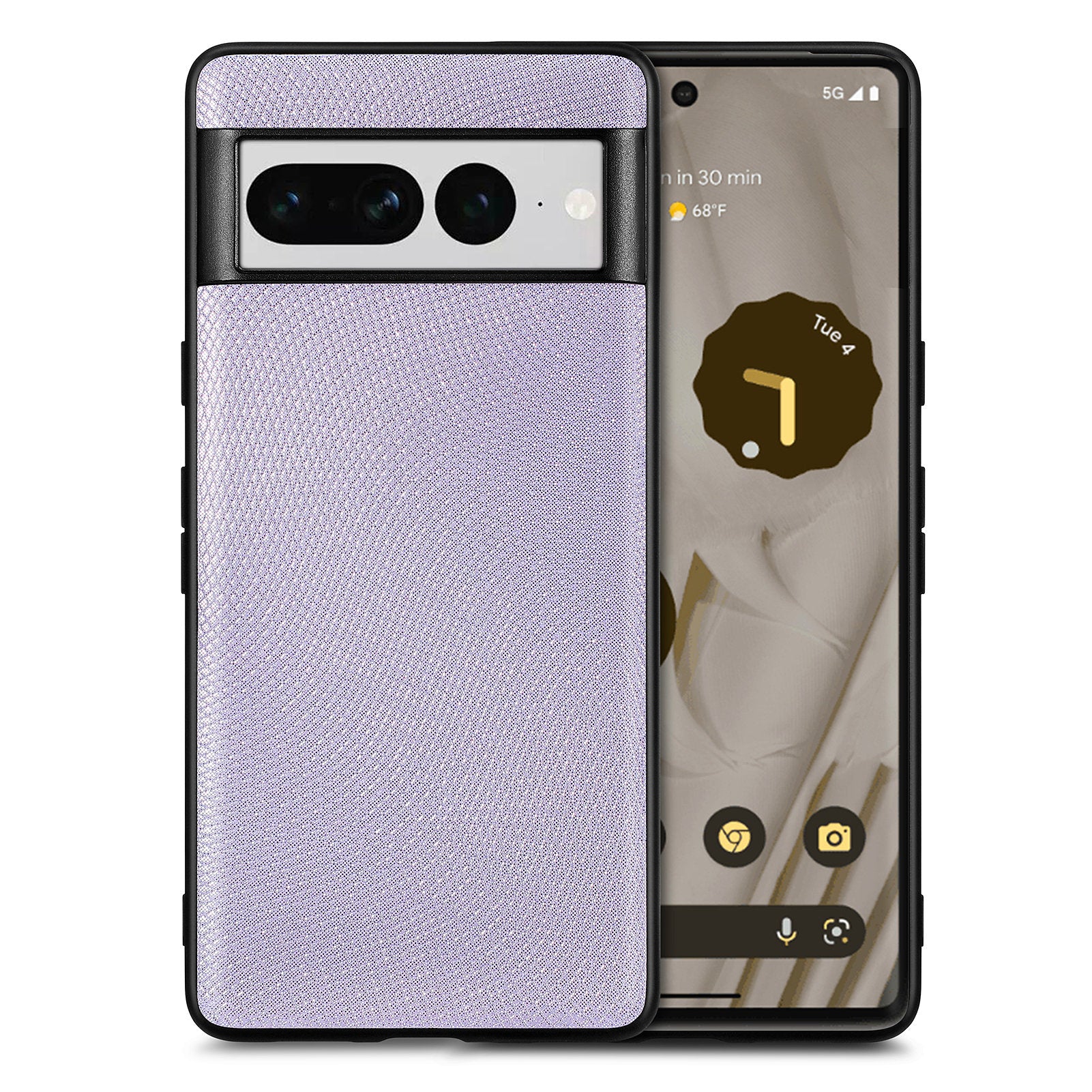 For Google Pixel 7 Pro 5G PC PU Leather TPU Anti-fall Phone Cover Precise Cutout Anti-scratch Smartphone Case