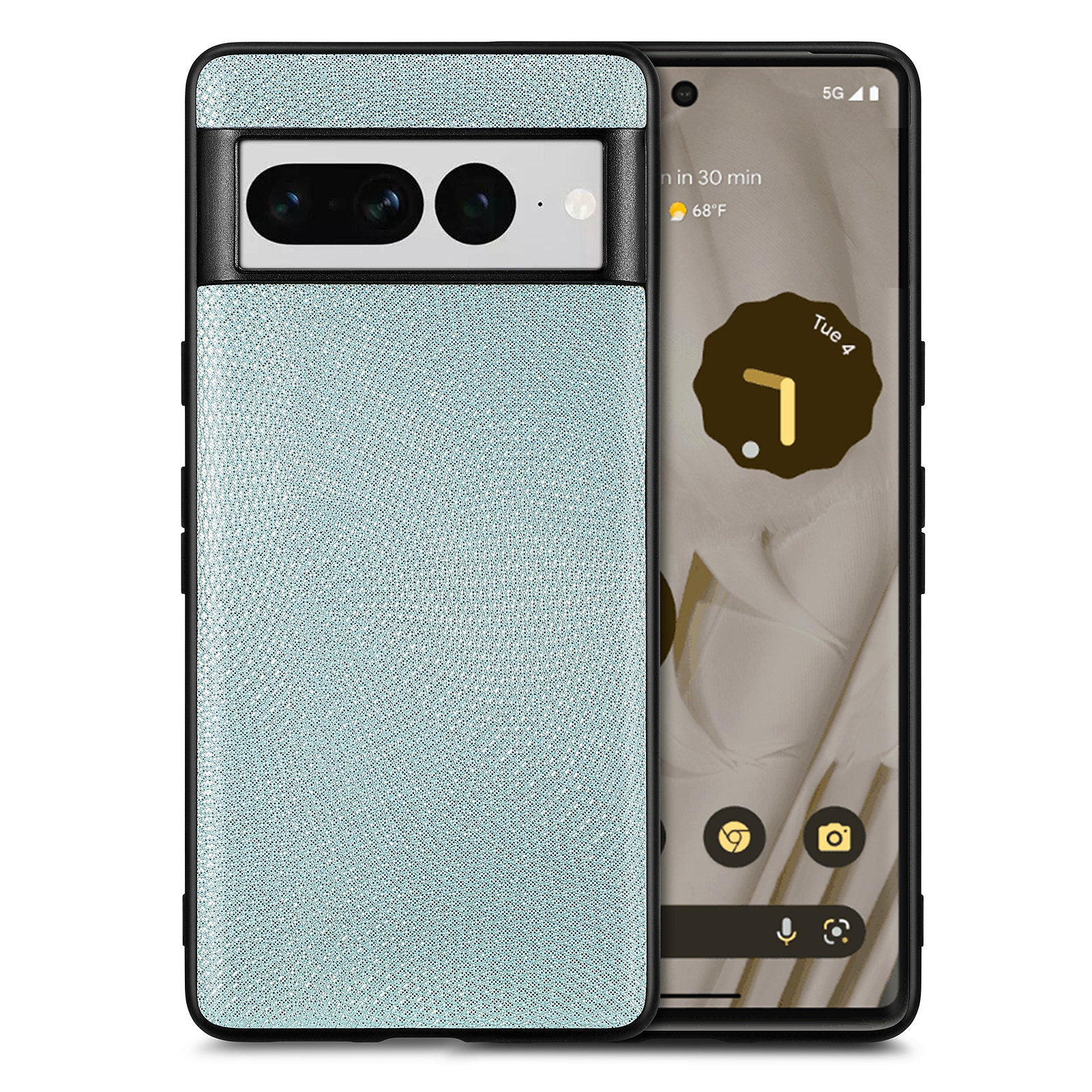 For Google Pixel 7 Pro 5G PC PU Leather TPU Anti-fall Phone Cover Precise Cutout Anti-scratch Smartphone Case