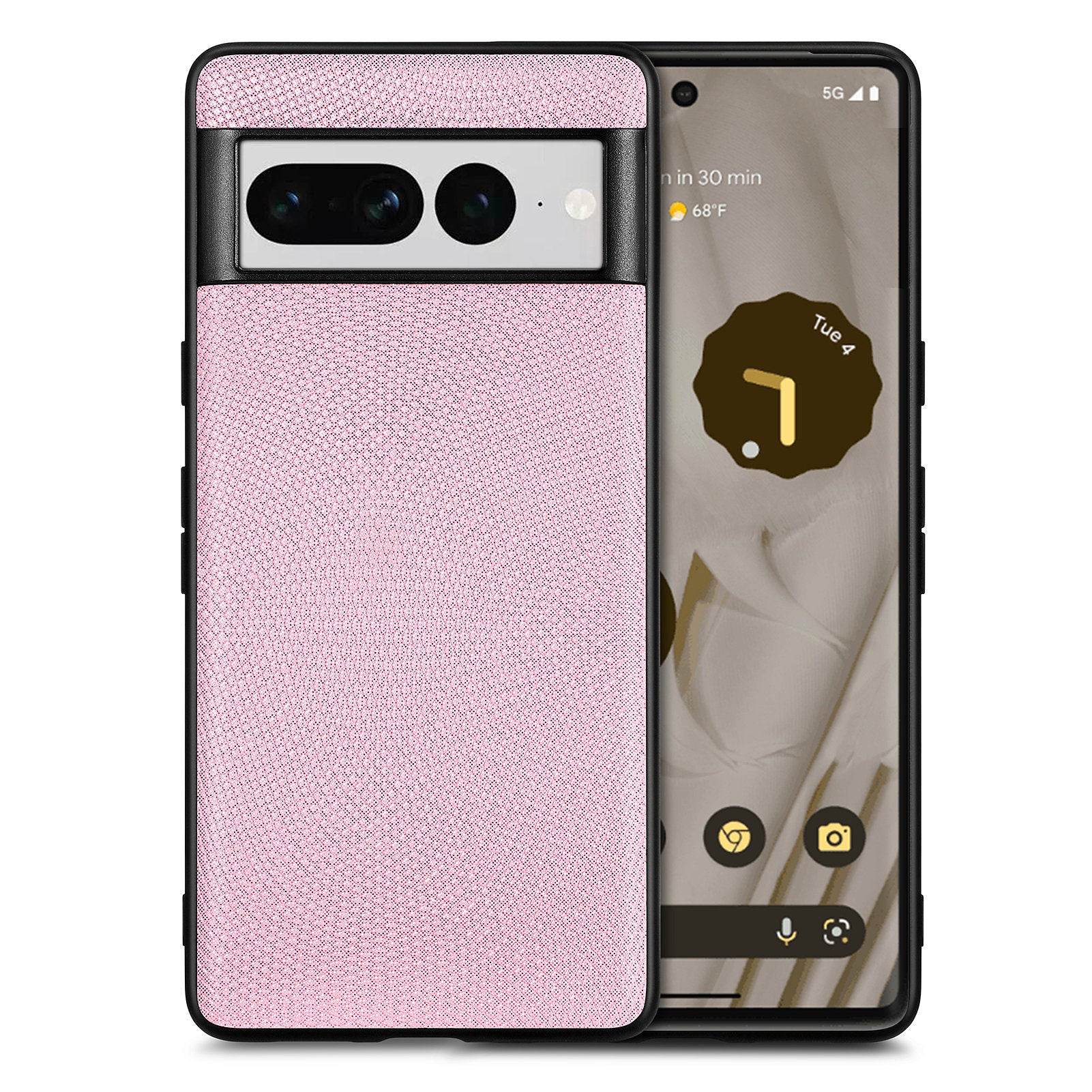 For Google Pixel 7 Pro 5G PC PU Leather TPU Anti-fall Phone Cover Precise Cutout Anti-scratch Smartphone Case