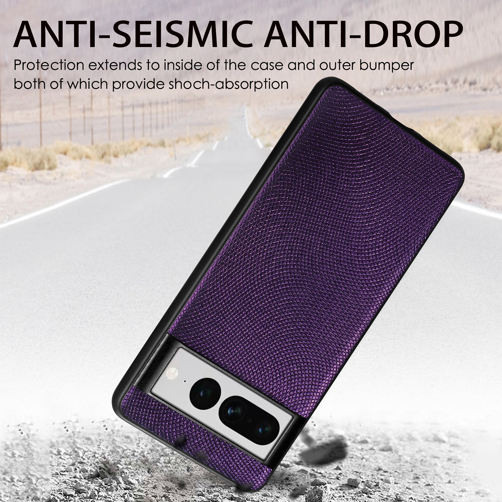 For Google Pixel 7 Pro 5G PC PU Leather TPU Anti-fall Phone Cover Precise Cutout Anti-scratch Smartphone Case