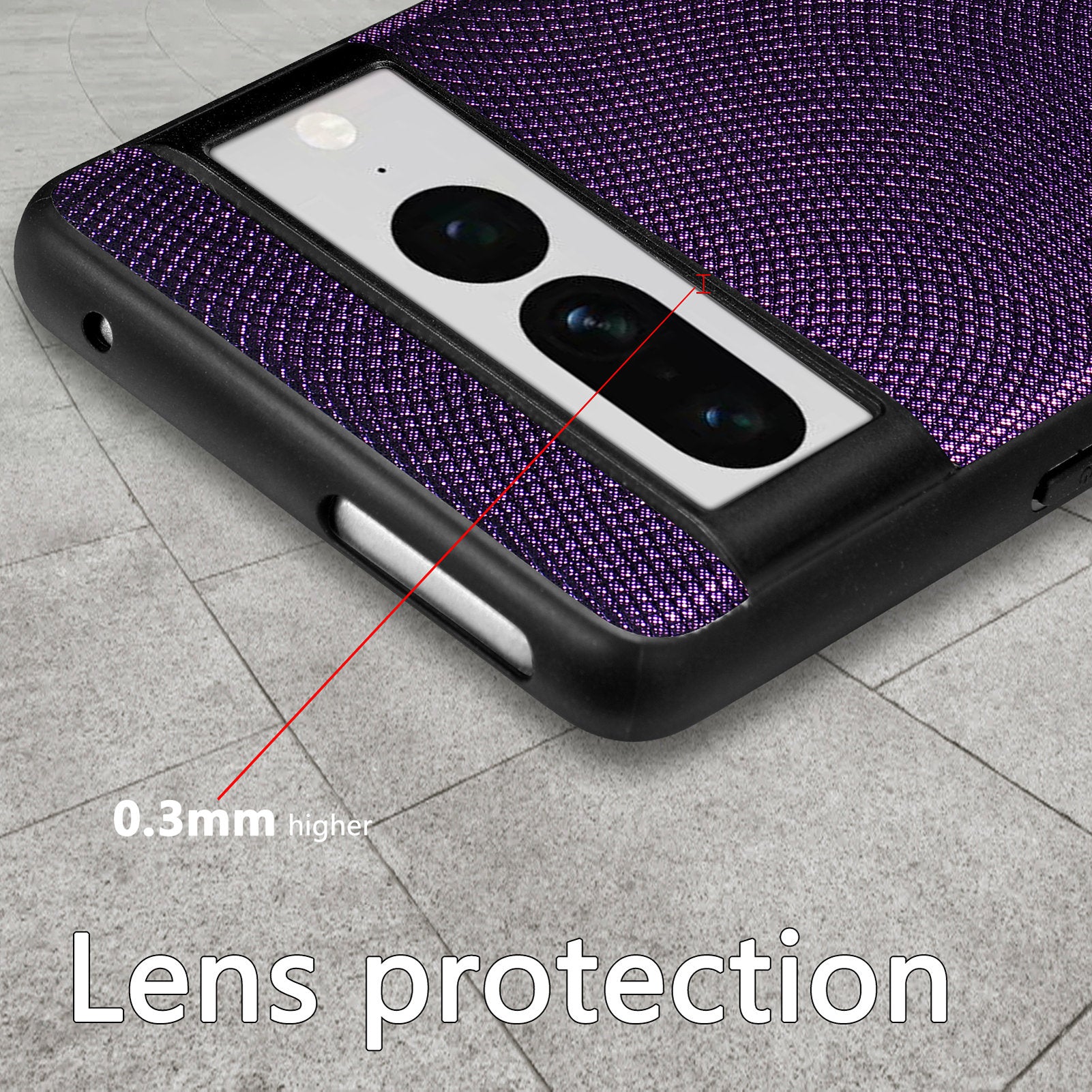 For Google Pixel 7 Pro 5G PC PU Leather TPU Anti-fall Phone Cover Precise Cutout Anti-scratch Smartphone Case