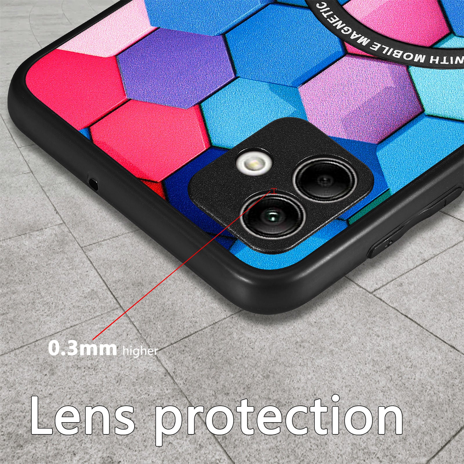 For Samsung Galaxy A04 4G (164.4 x 76.3 x 9.1 mm) Pattern Printing PU Leather Coated PC TPU Phone Cover Metal Ring Design Protection Case