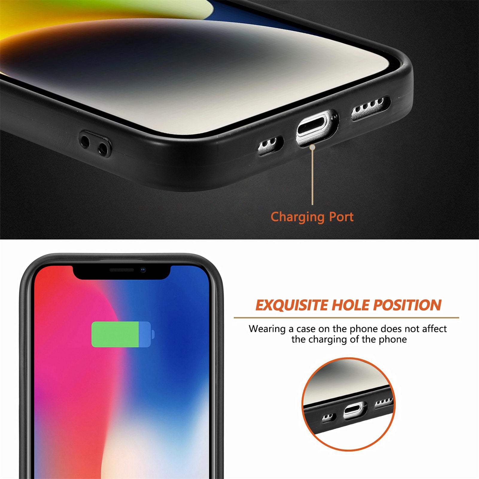 For iPhone 14 Plus PC TPU PU Leather Slim Mobile Phone Cover Metal Ring Anti-scratch Protective Phone Case