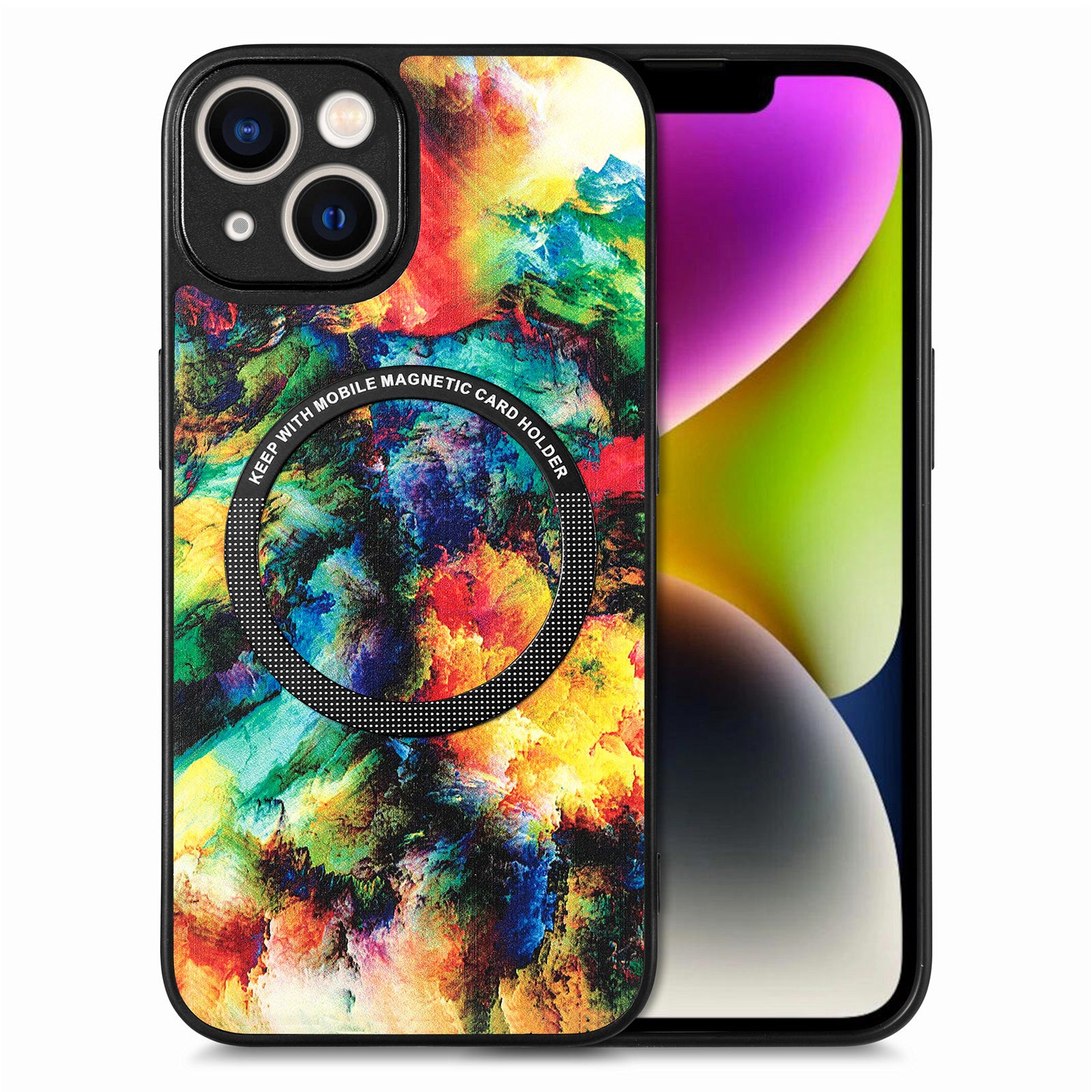 Mobile Phone Cover For iPhone 14 Shockproof Slim Phone Case with Magnetic Ring