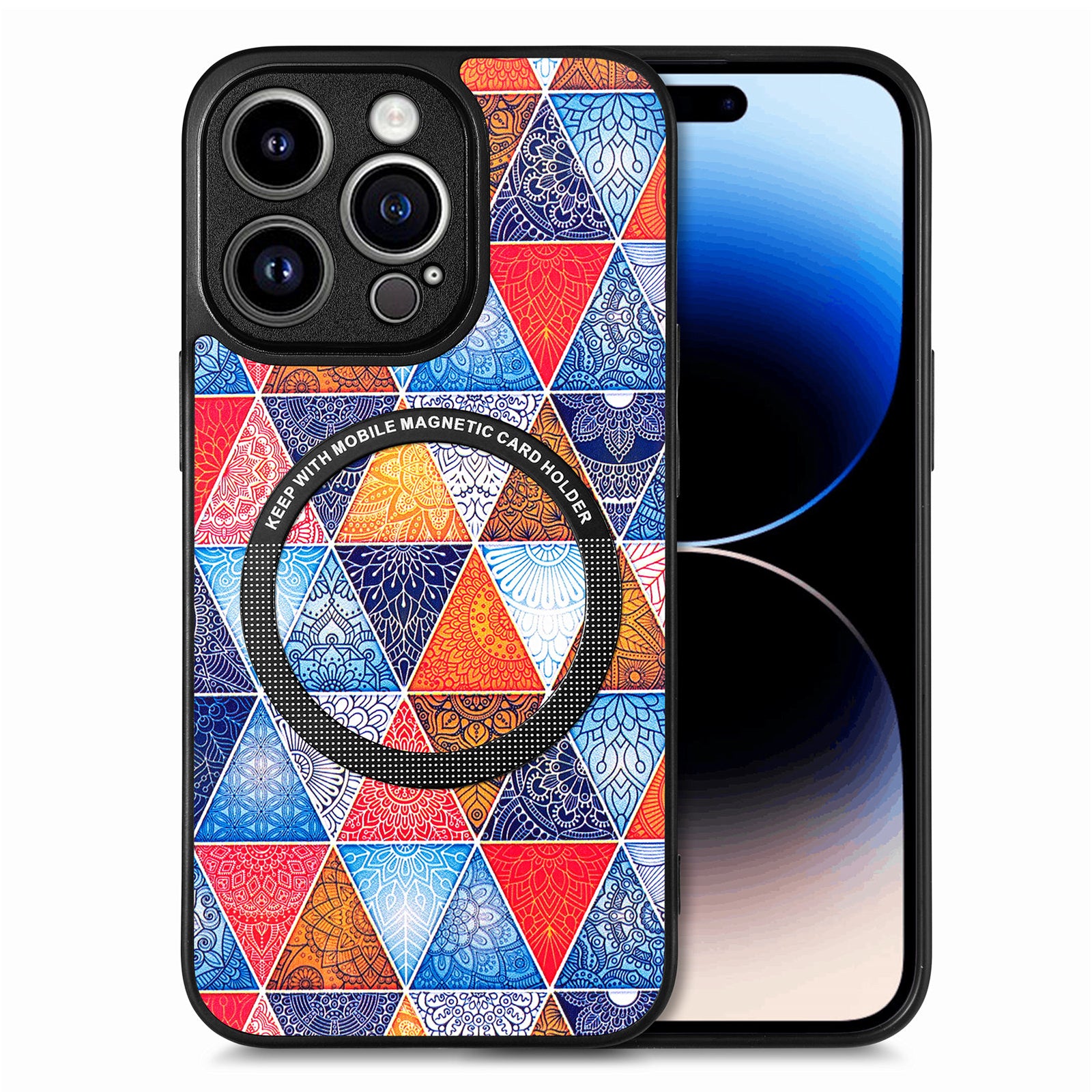 Anti-fall Mobile Phone Case For iPhone 14 Pro PC TPU PU Leather Protective Phone Cover Compatible with MagSafe Charging
