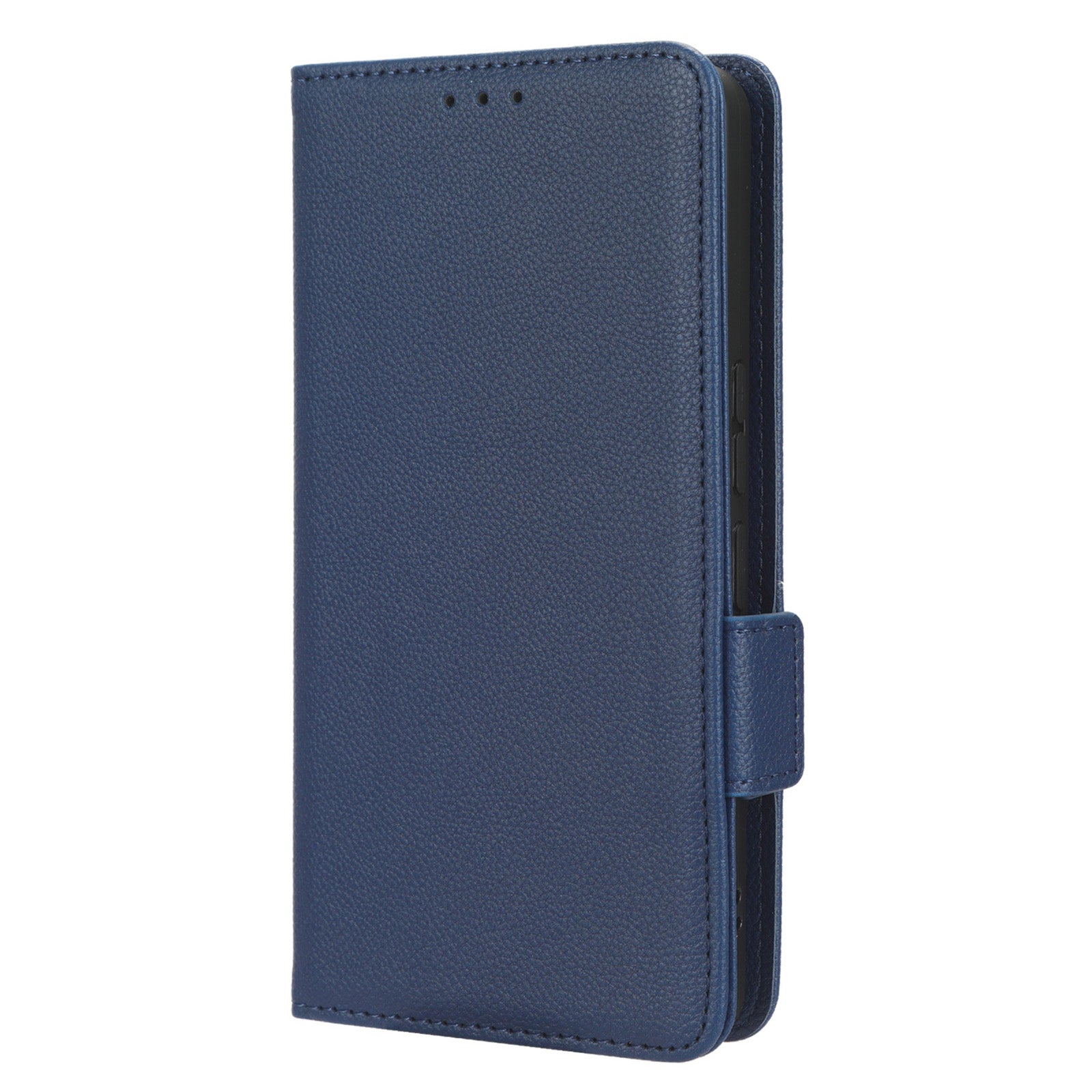 Leather Smartphone Case for TCL 40R 5G Dual Magnetic Clasp Litchi Texture Flip Wallet Stand Scratch-resistant Phone Cover