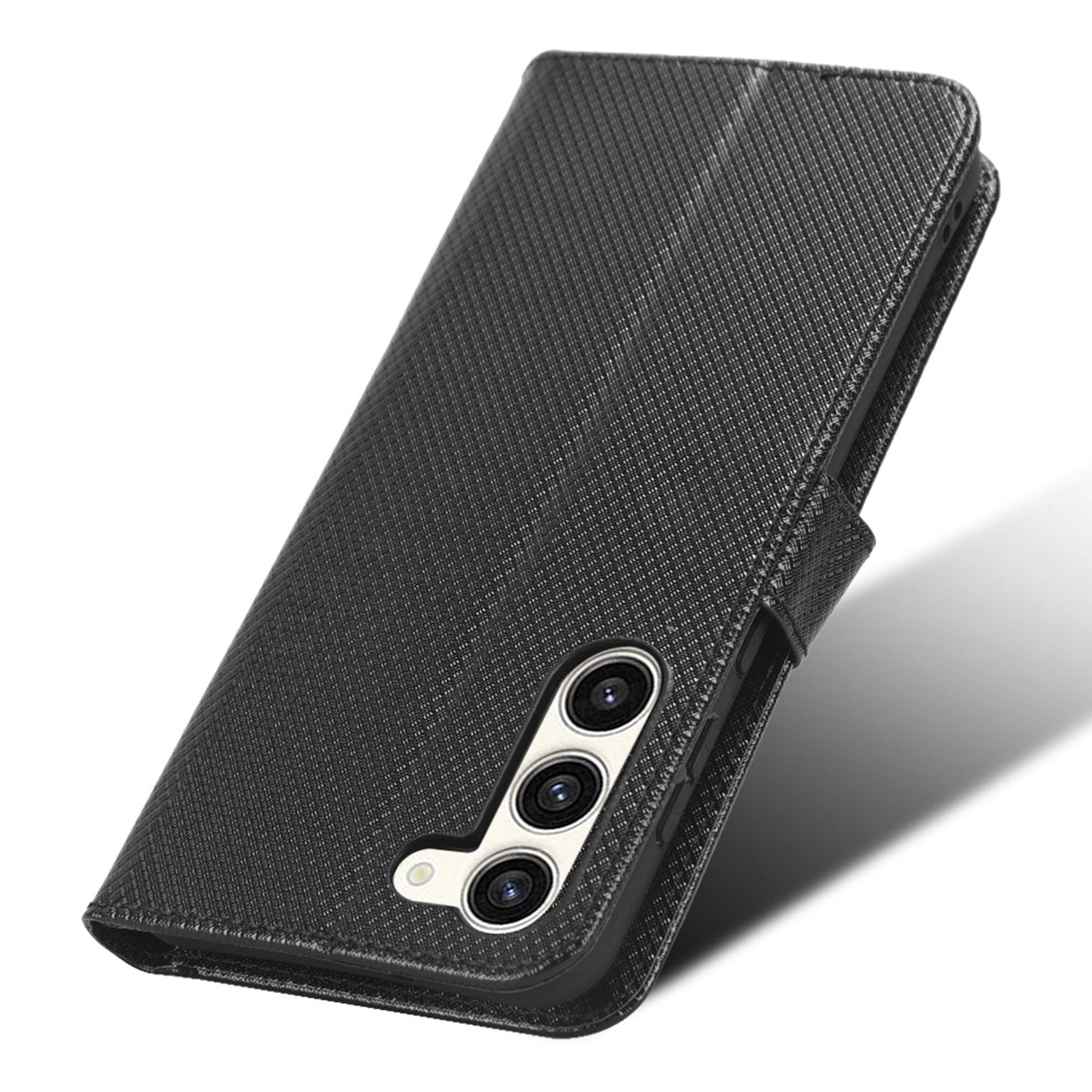 PU Leather Phone Case for Samsung Galaxy S23 Diamond Texture Wallet Stand Shockproof Phone Cover