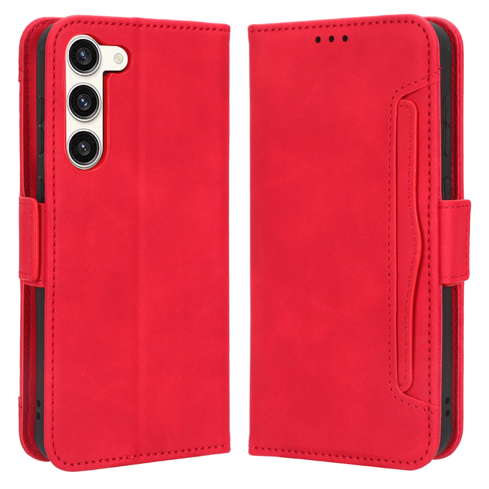 Wallet Flip Cover for Samsung Galaxy S23 PU Leather Phone Case Multiple Card Slots Stand Shell