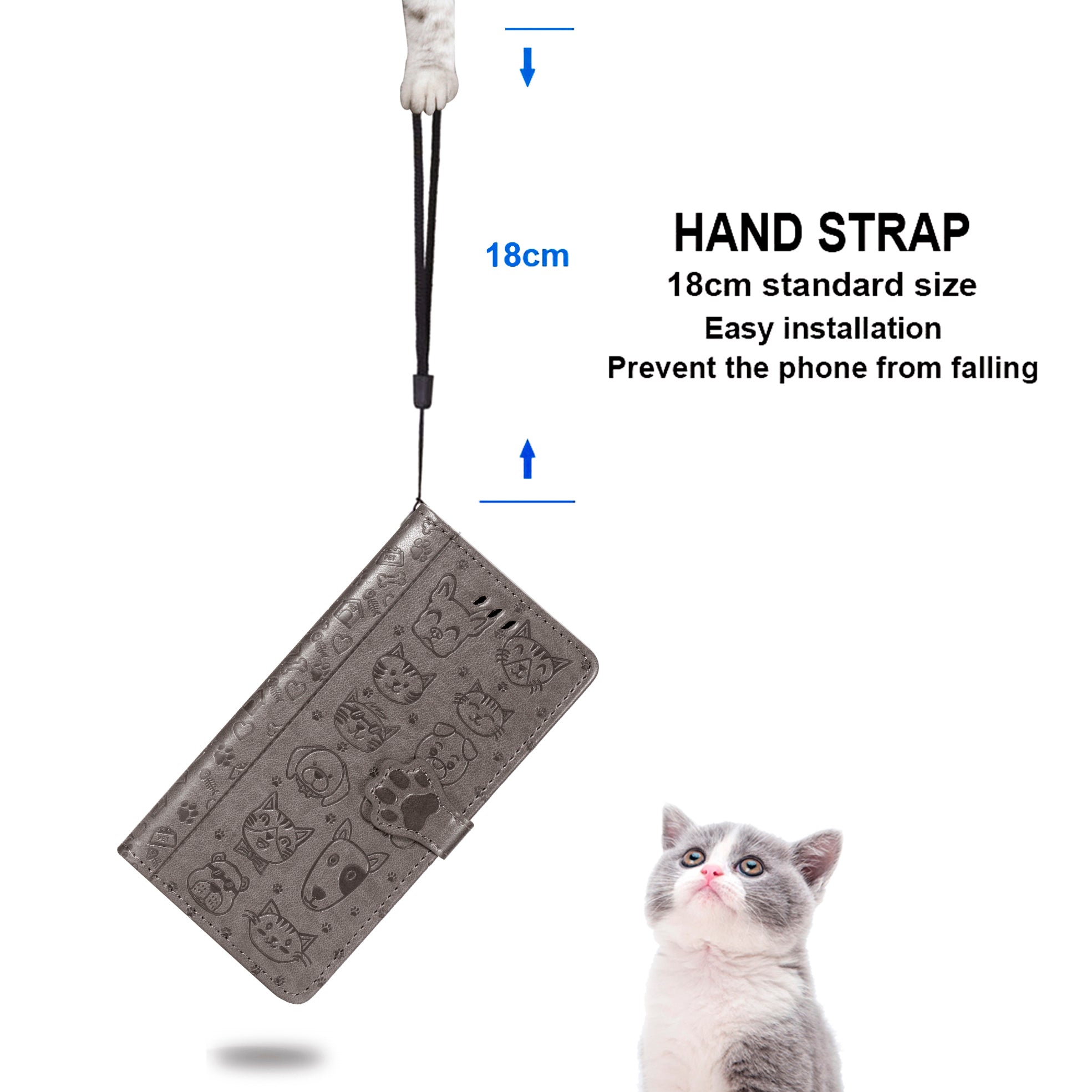 For Samsung Galaxy Note 10 4G / 5G Phone Case PU Leather Wallet Cover Imprinted Cat Dog Pattern Phone Shell with Stand Function