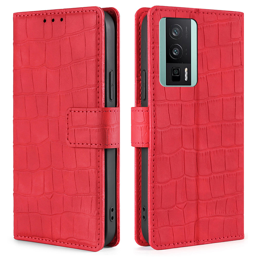 Crocodile Texture Phone Case For Xiaomi Poco F5 Pro 5G Redmi K60 Pro 5G K60 5G Wallet Stand Leather Protective Phone Cover