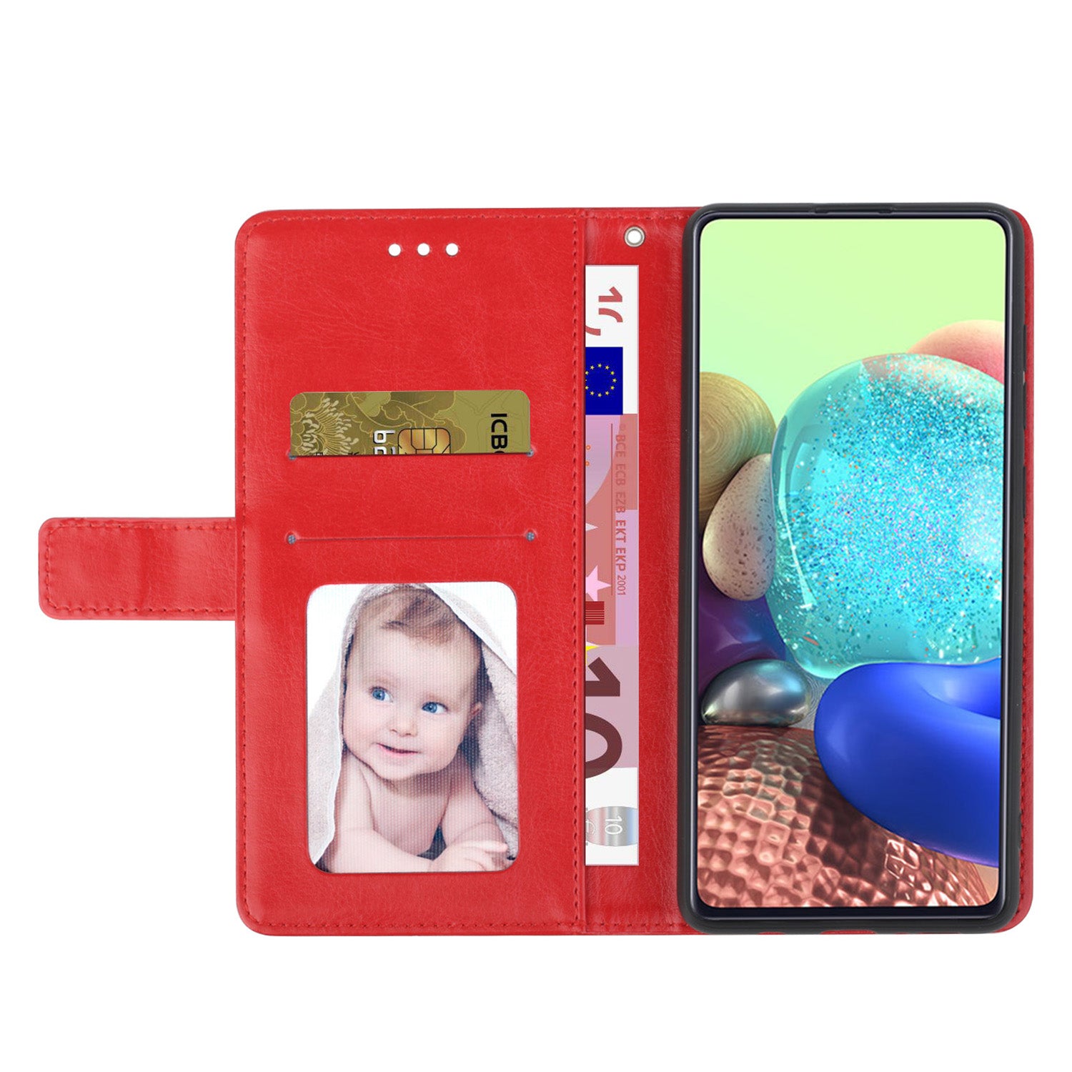 HT01 For Oppo A58 5G (China) A78 5G (Global Version) Anti-Shock Leather Flip Phone Case Imprinted Y-shaped Line Wallet Foldable Phone Stand Cover