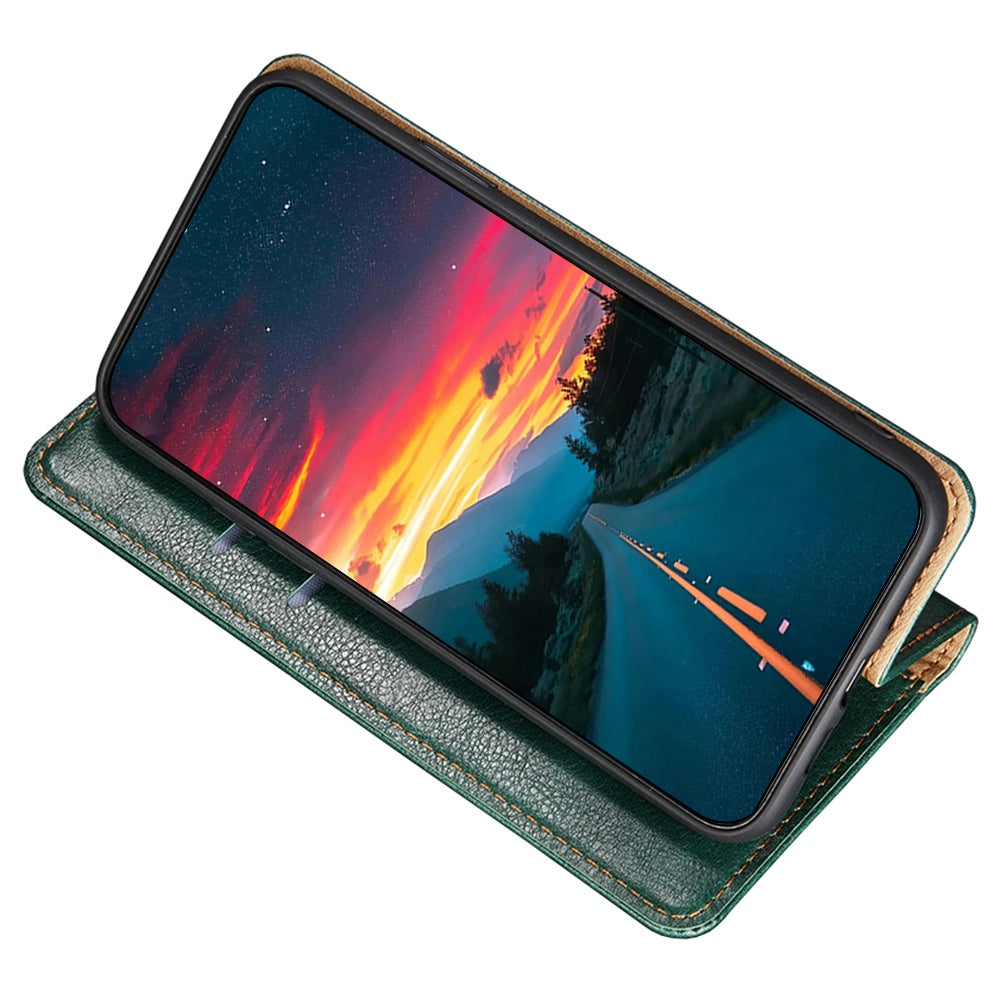 Magnetic Phone Case For OnePlus 11 5G PU Leather Protective Anti-scratch Cell Phone Cover with Wallet Stand