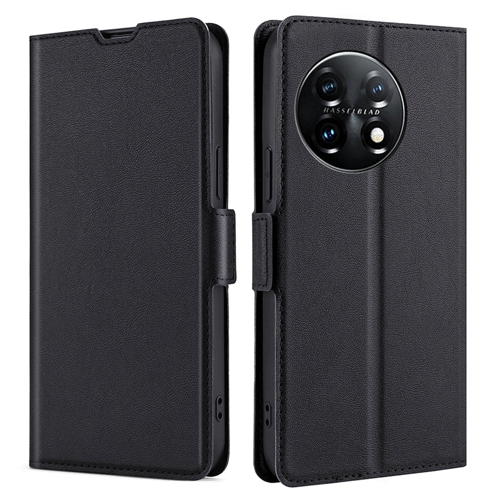 Cell Phone Cover for OnePlus 11 5G PU Leather Card Holder Drop-proof Flip Mobile Phone Case with Stand
