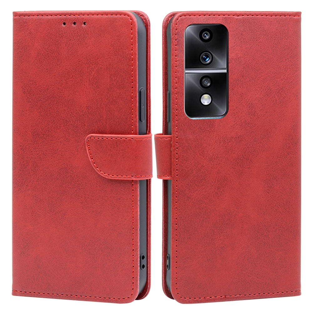 Cell Phone Case for Honor 80 GT 5G Anti-scratch Calf Texture Stand Wallet PU Leather Phone Cover