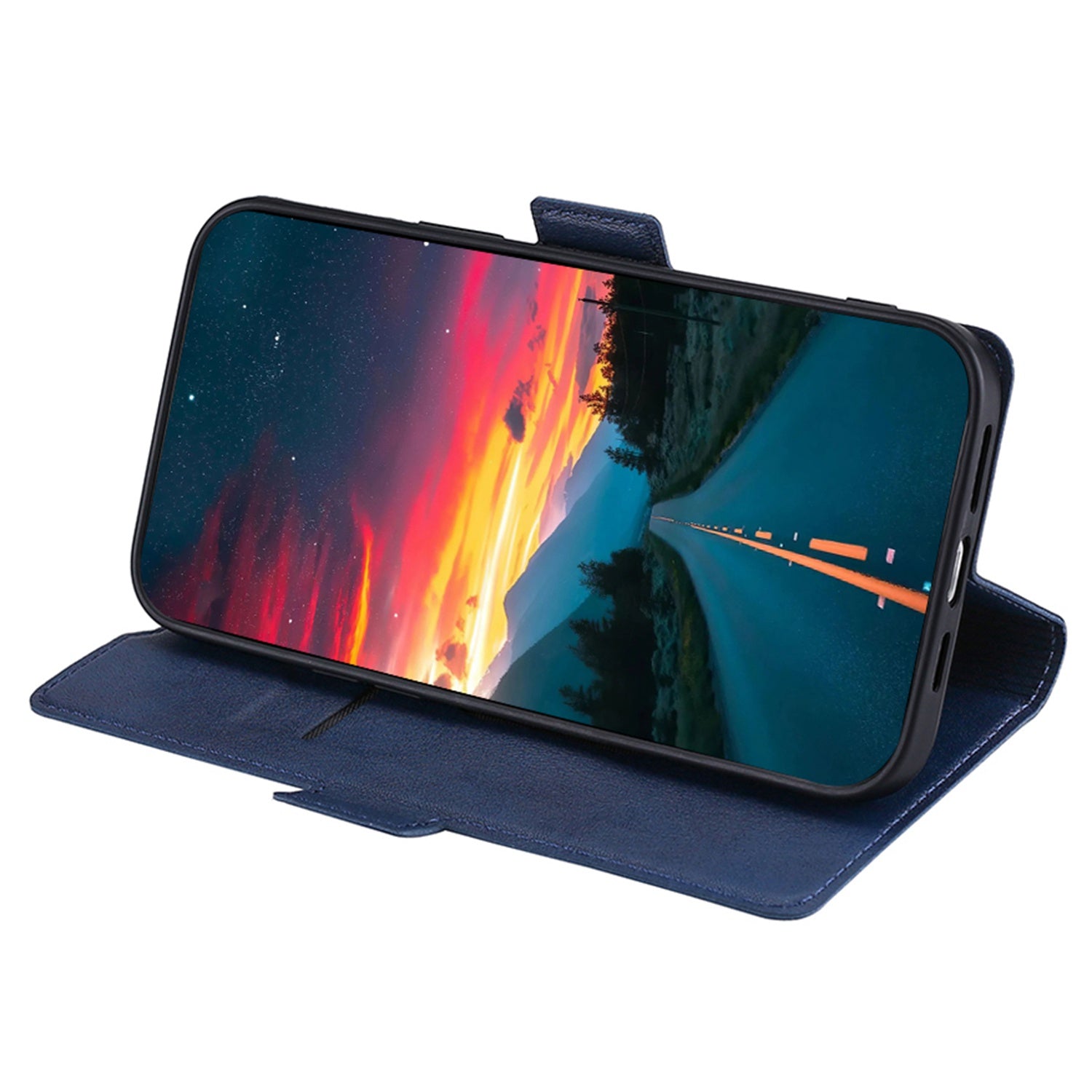 For Honor 80 GT 5G Shockproof PU Leather Cover Card Holder Foldable Stand Phone Case