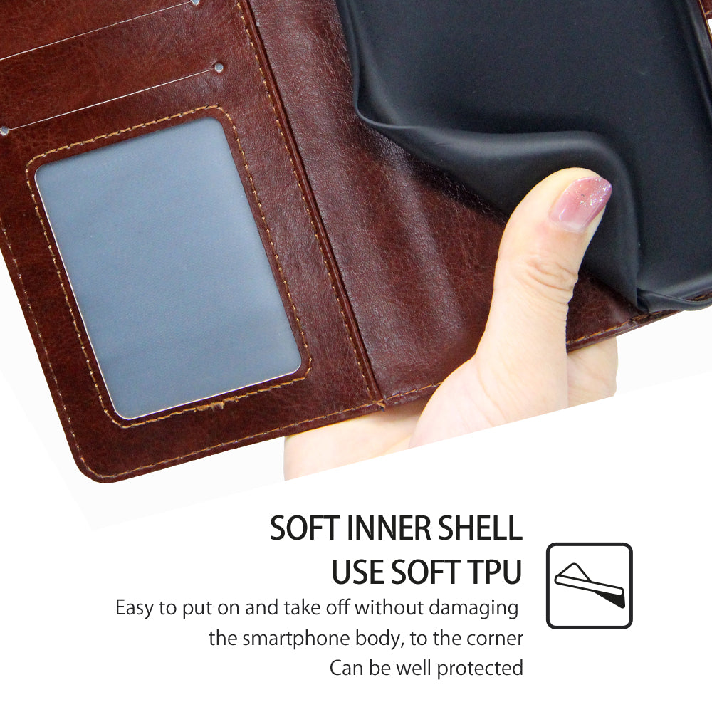 For vivo S16 S16 Pro Textured PU Leather Wallet Protective Cover Drop-proof Phone Case