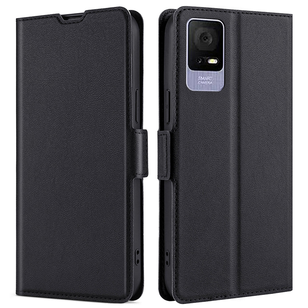 For TCL 405 406 408 Ultra Slim PU Leather Stand Cover Drop Resistant Phone Case with Card Slot