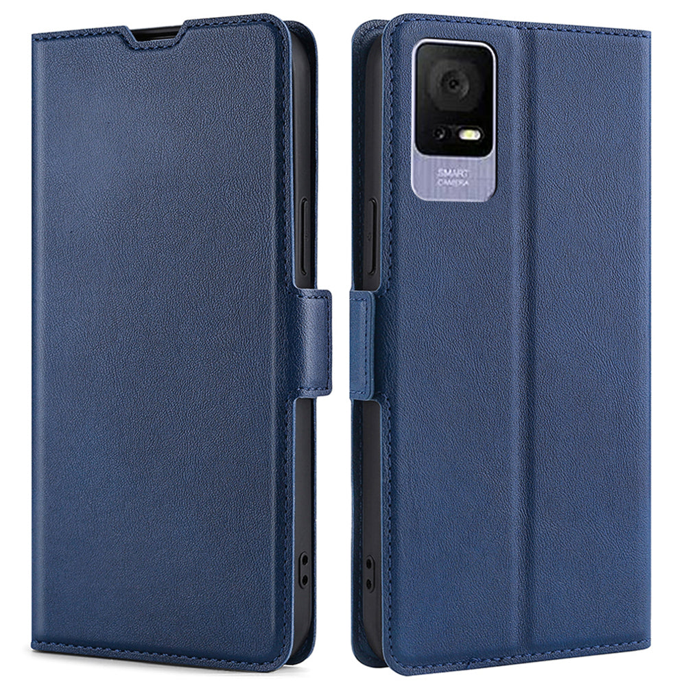 For TCL 405 406 408 Ultra Slim PU Leather Stand Cover Drop Resistant Phone Case with Card Slot