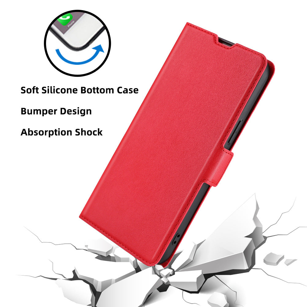 For FCNT arrows N F-51C PU Leather Stand Cover Anti-fall Ultra Slim Phone Case with Card Slot