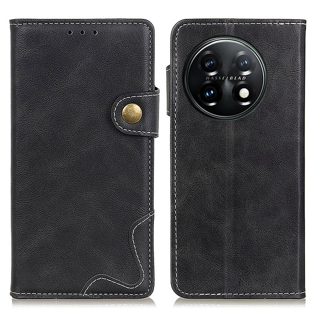 For OnePlus 11 5G S-shaped Texture Phone Case Stand Wallet Protective Cell Phone Flip Cover