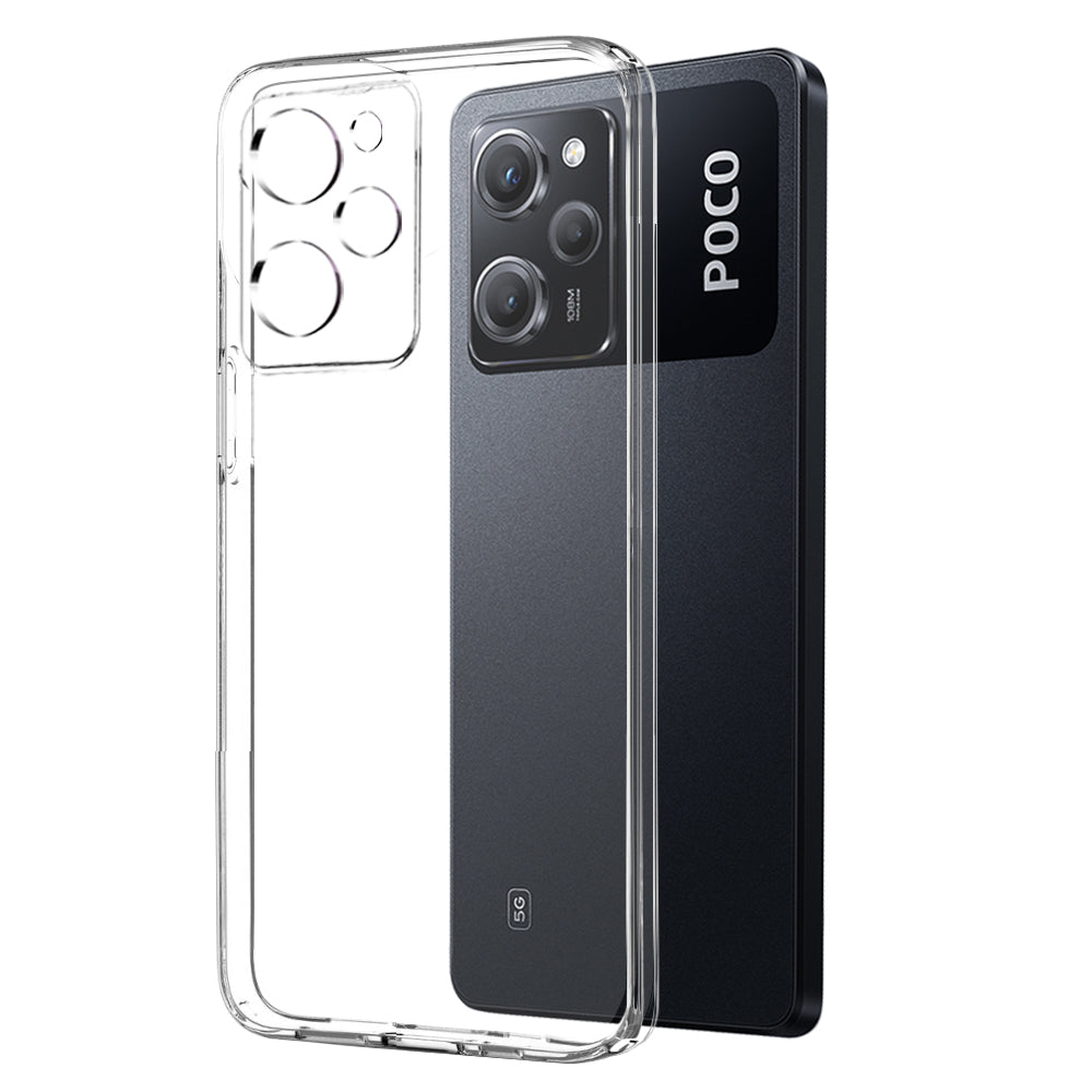 NORTHJO For Xiaomi Poco X5 Pro 5G/Redmi Note 12 Pro Speed 5G 2-in-1 Shockproof Protective TPU Phone Cover HD Tempered Glass Screen Protector - Transparent