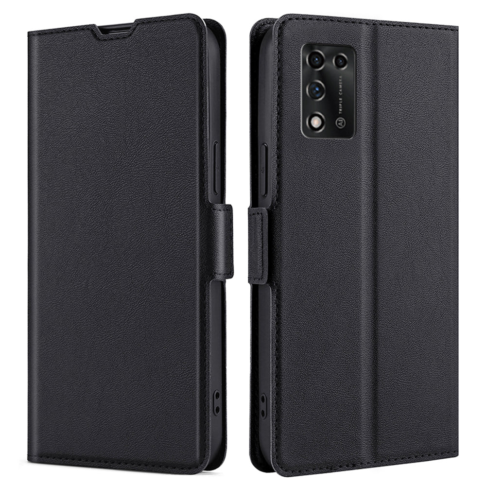 Cell Phone Cover for ZTE Libero 5G III PU Leather Card Holder Mobile Phone Flip Case with Stand