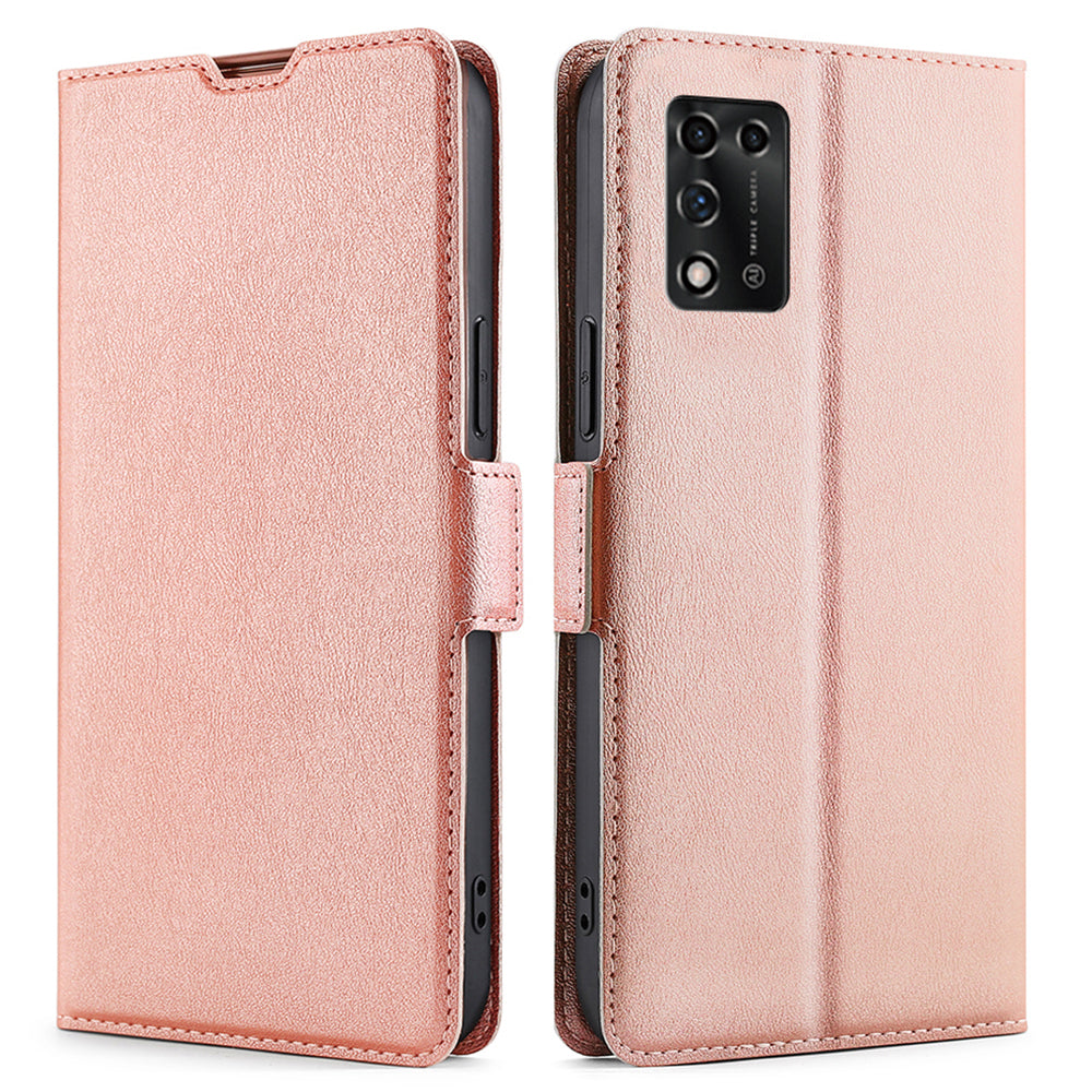 Cell Phone Cover for ZTE Libero 5G III PU Leather Card Holder Mobile Phone Flip Case with Stand