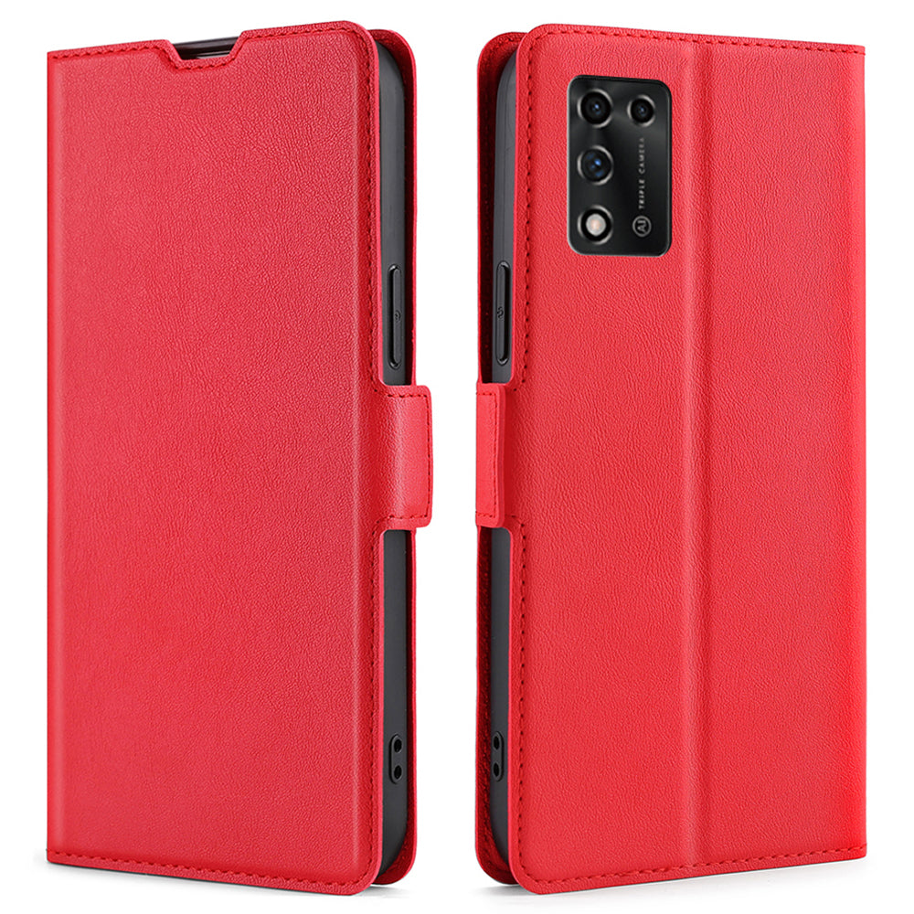 Cell Phone Cover for ZTE Libero 5G III PU Leather Card Holder Mobile Phone Flip Case with Stand