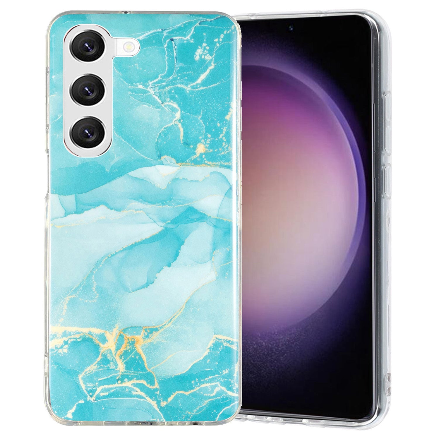 For Samsung Galaxy S23 IMD Marble Pattern TPU Case Shockproof Back Protector Phone Cover