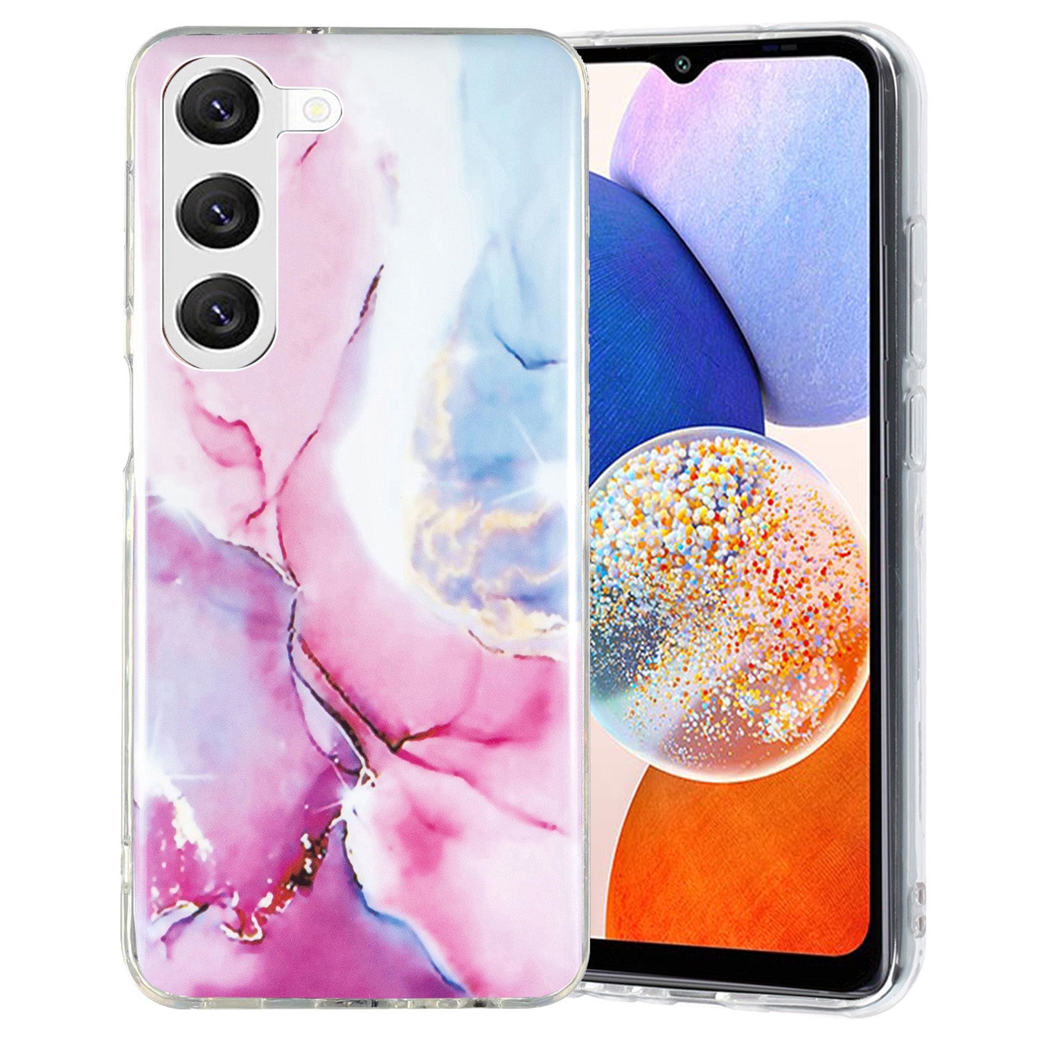 For Samsung Galaxy A14 5G IMD Marble Pattern TPU Case Drop Resistant Back Protector Phone Cover
