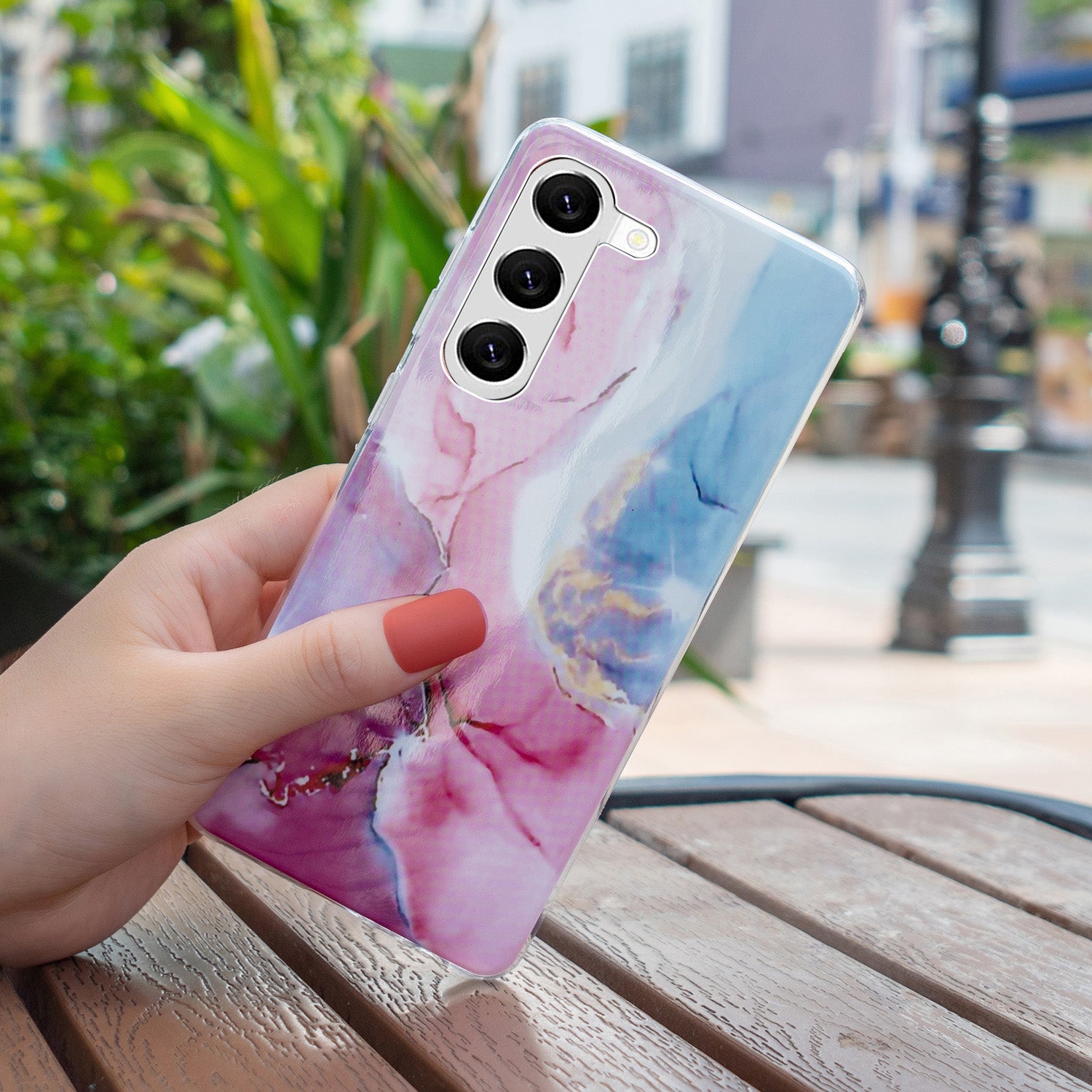 For Samsung Galaxy A14 5G IMD Marble Pattern TPU Case Drop Resistant Back Protector Phone Cover