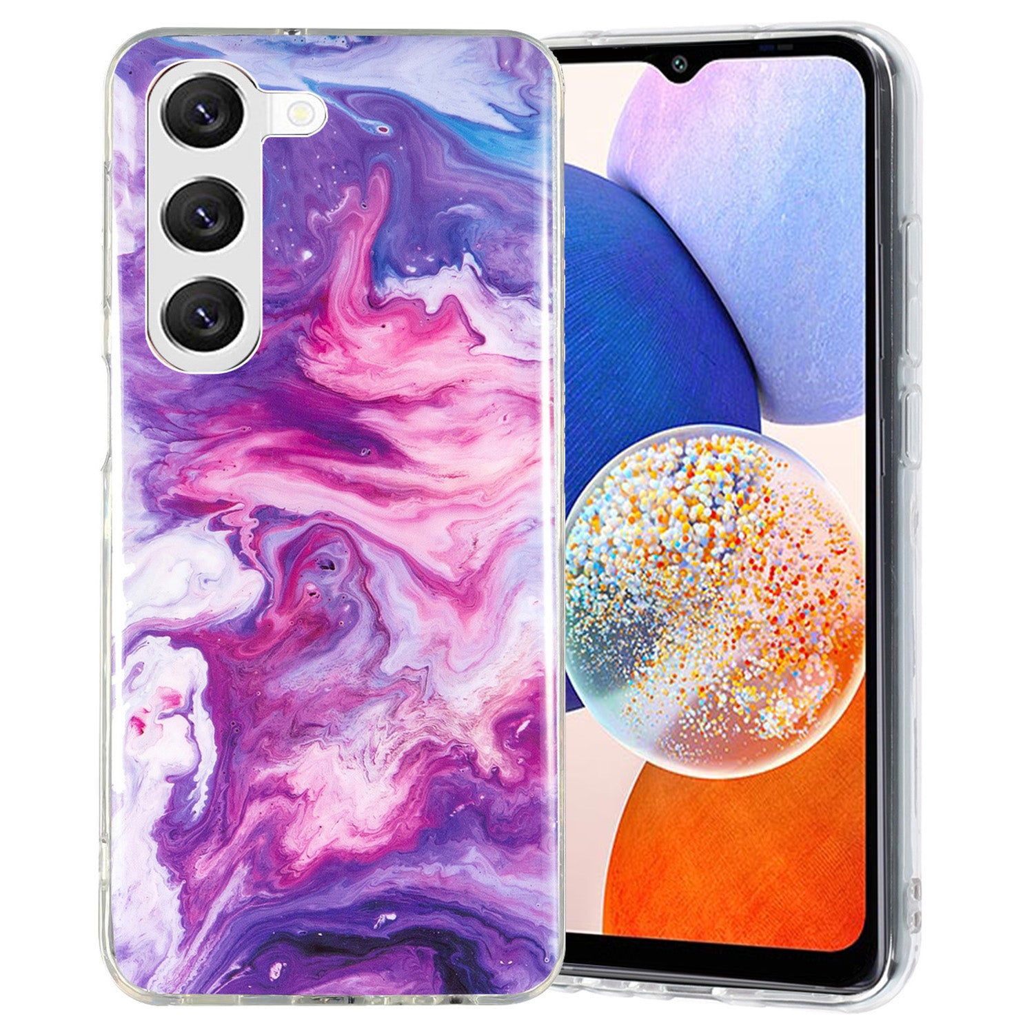 For Samsung Galaxy A14 5G IMD Marble Pattern TPU Case Drop Resistant Back Protector Phone Cover