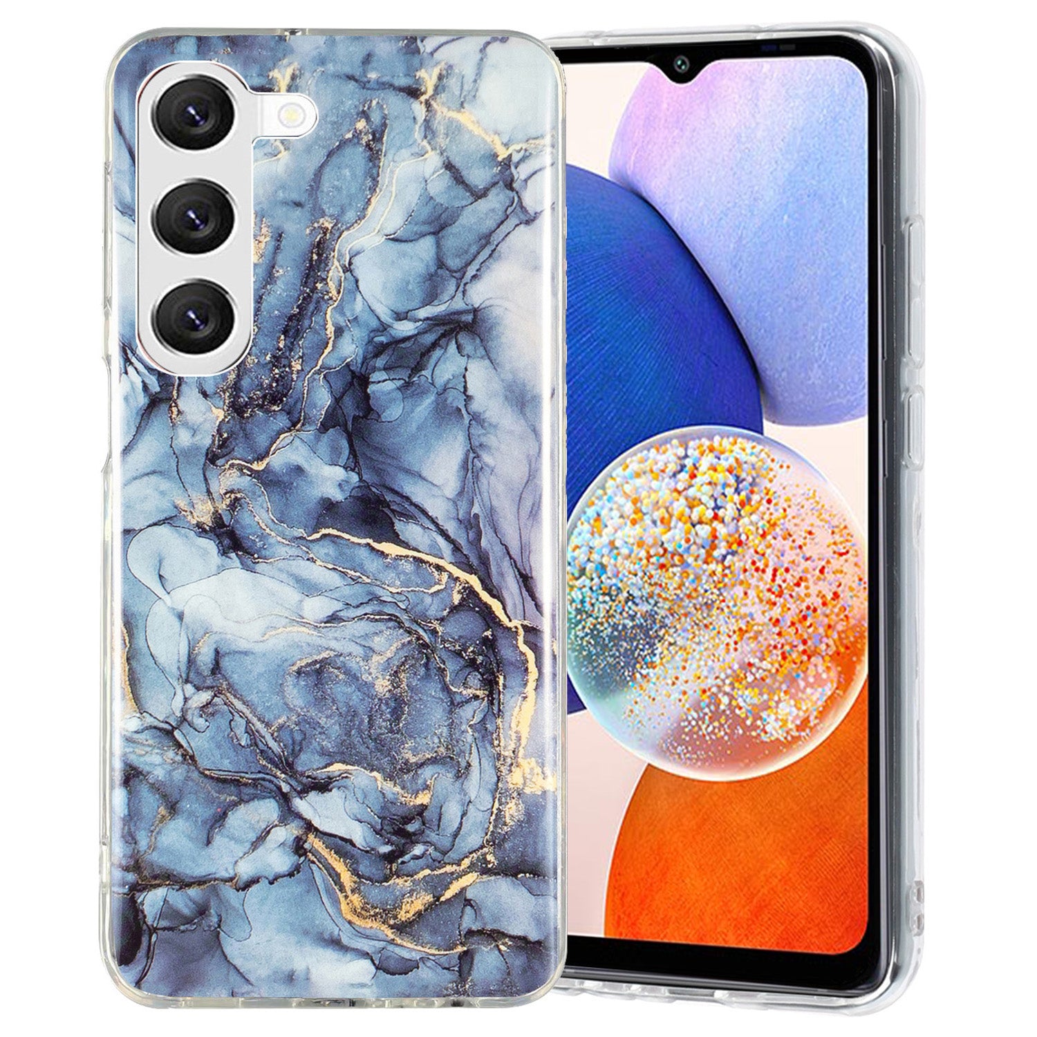 For Samsung Galaxy A14 5G IMD Marble Pattern TPU Case Drop Resistant Back Protector Phone Cover