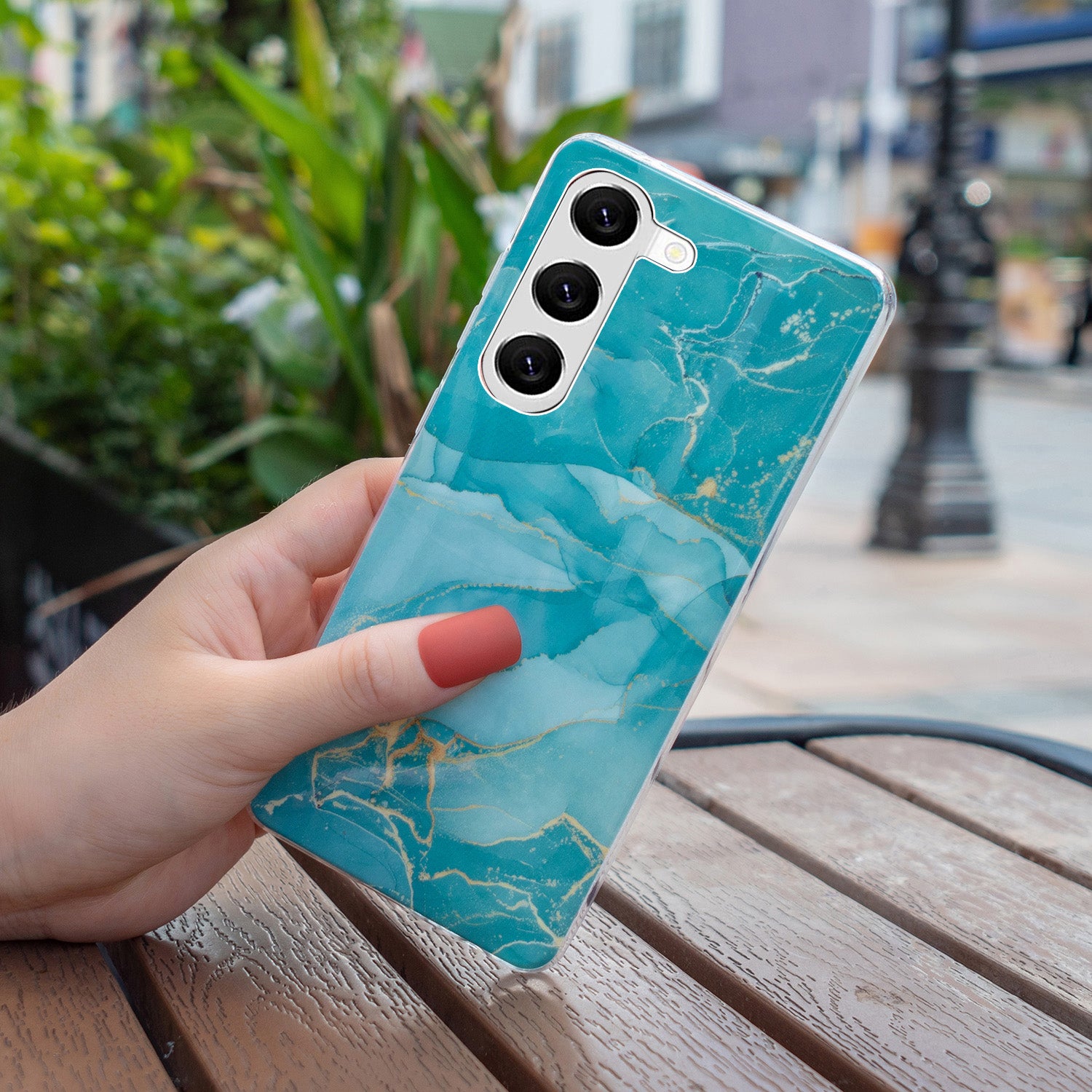 For Samsung Galaxy A14 5G IMD Marble Pattern TPU Case Drop Resistant Back Protector Phone Cover