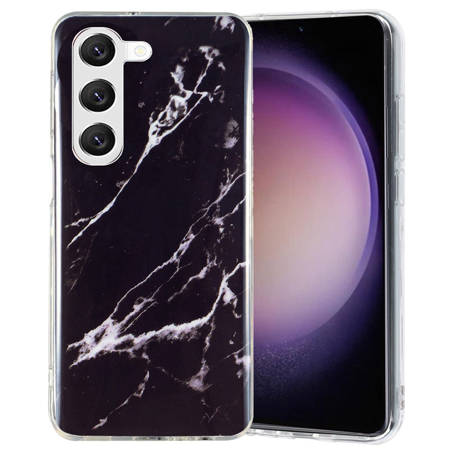 For Samsung Galaxy S23 IMD Marble Pattern TPU Case Back Protector Bump Proof Phone Cover