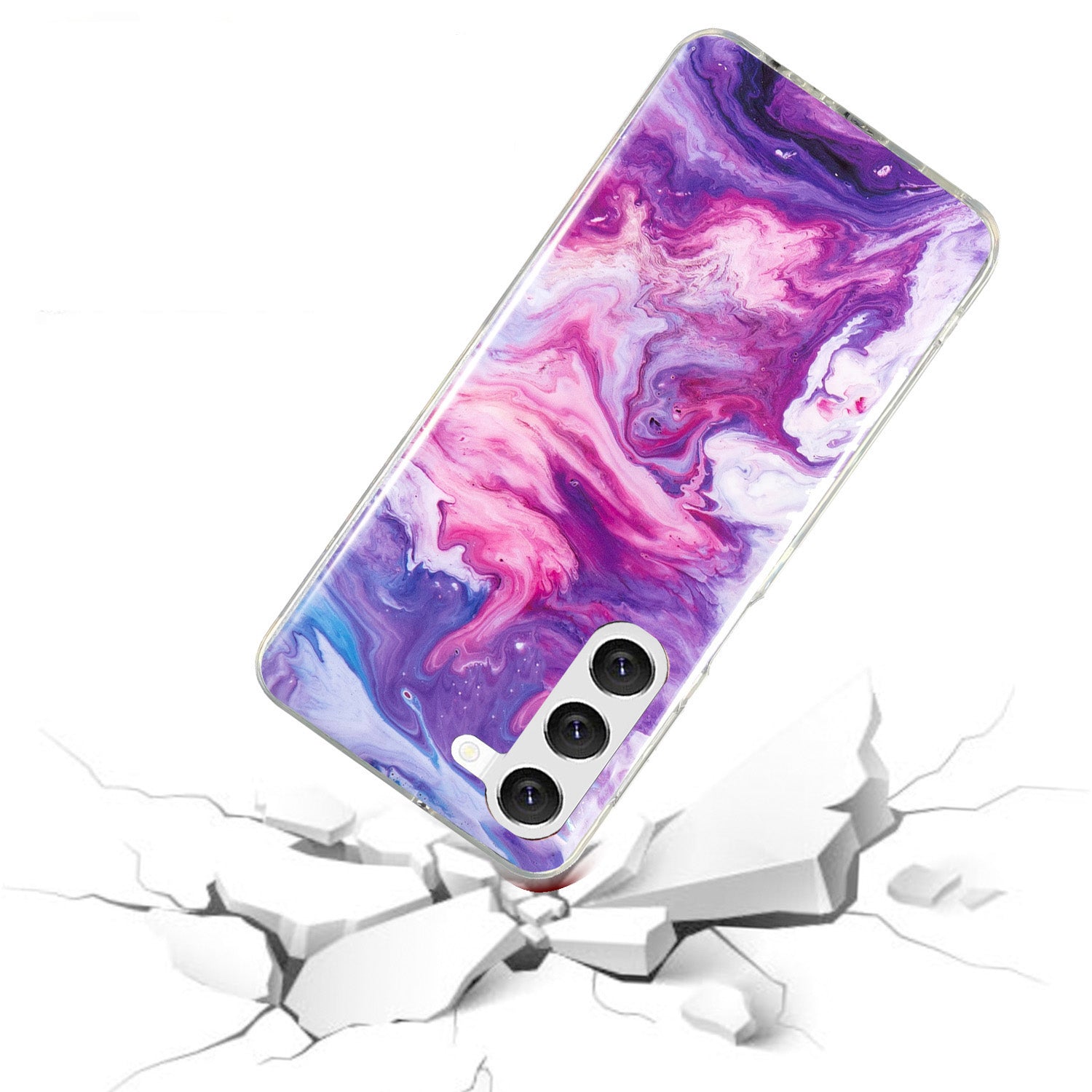 For Samsung Galaxy S23 IMD Marble Pattern TPU Case Back Protector Bump Proof Phone Cover