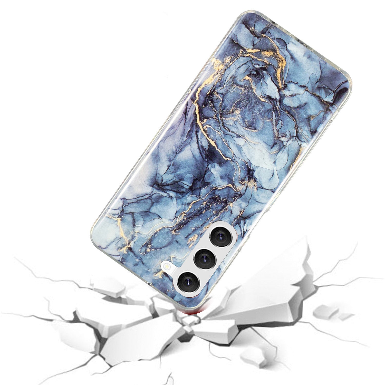 For Samsung Galaxy S23 IMD Marble Pattern TPU Case Back Protector Bump Proof Phone Cover
