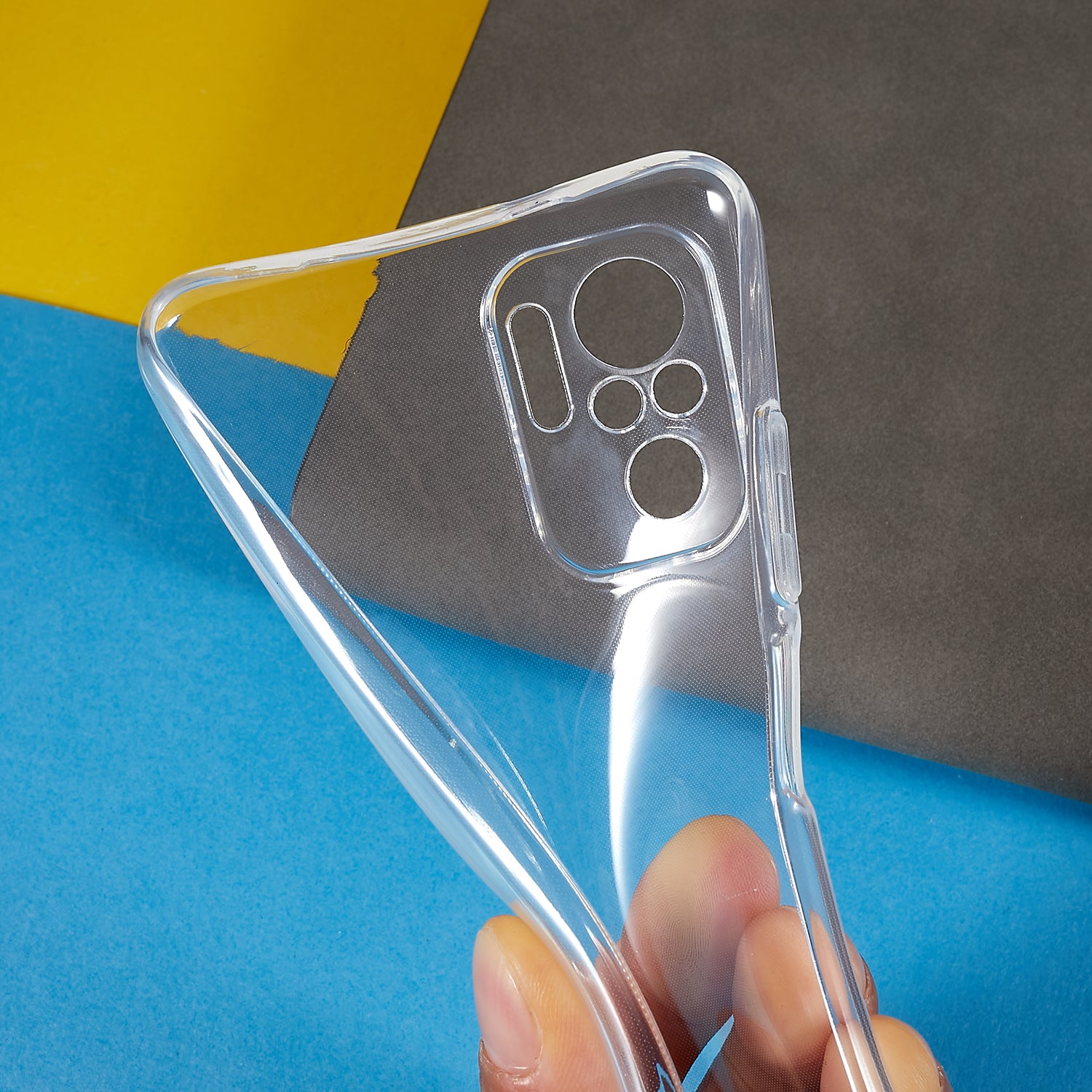 For Xiaomi Poco M5s 4G/Redmi Note 10 4G/Note 10S 4G Transparent Anti-collision Phone Case Ultra Thin Clear Flexible TPU Cover