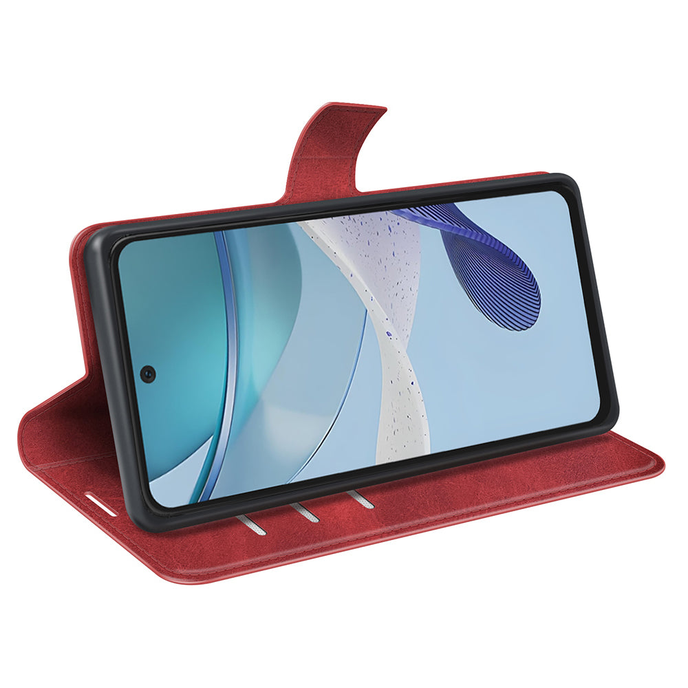 For Motorola Moto G53 5G Calf Texture PU Leather Wallet Case Square Clasp Drop-proof Phone Stand Cover