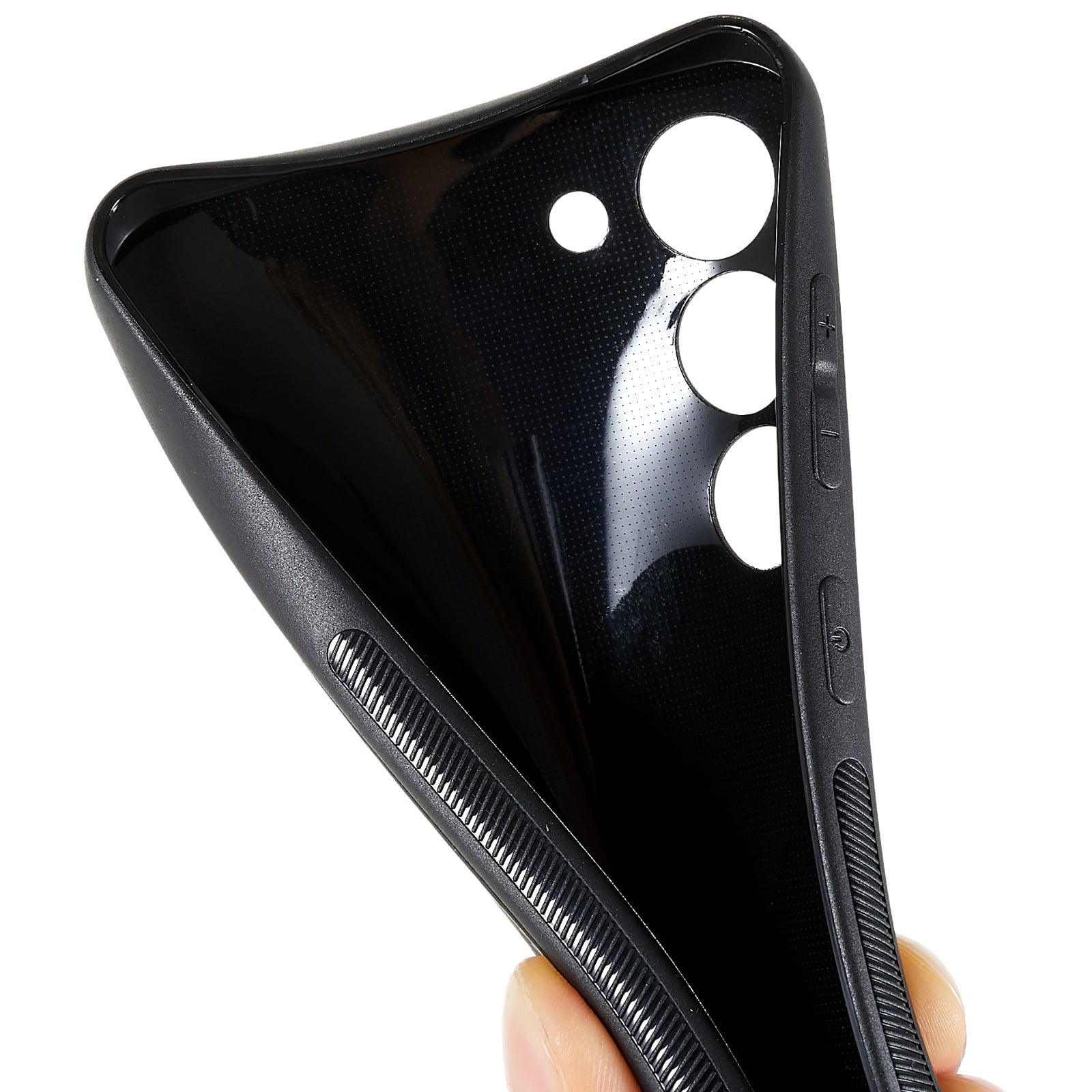 For Samsung Galaxy S23 Anti-Fingerprint Carbon Fiber Case Soft TPU Protective Phone Cover