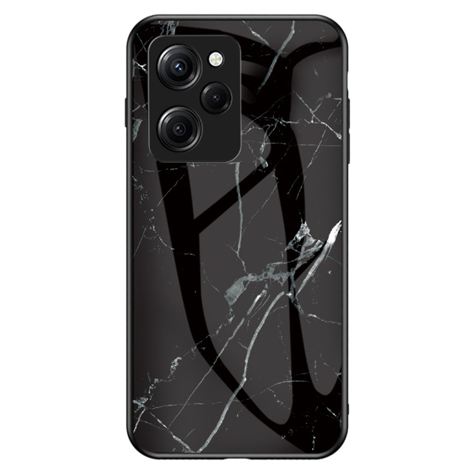 For Xiaomi Poco X5 Pro 5G Redmi Note 12 Pro Speed 5G Marble Pattern Phone Case Tempered Glass PC TPU Phone Cover
