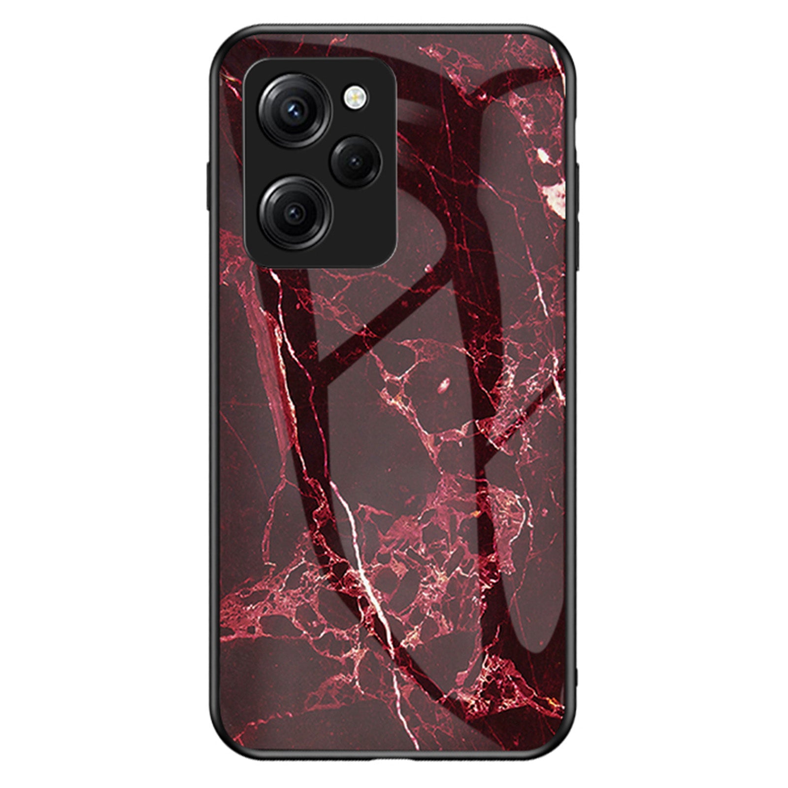 For Xiaomi Poco X5 Pro 5G Redmi Note 12 Pro Speed 5G Marble Pattern Phone Case Tempered Glass PC TPU Phone Cover