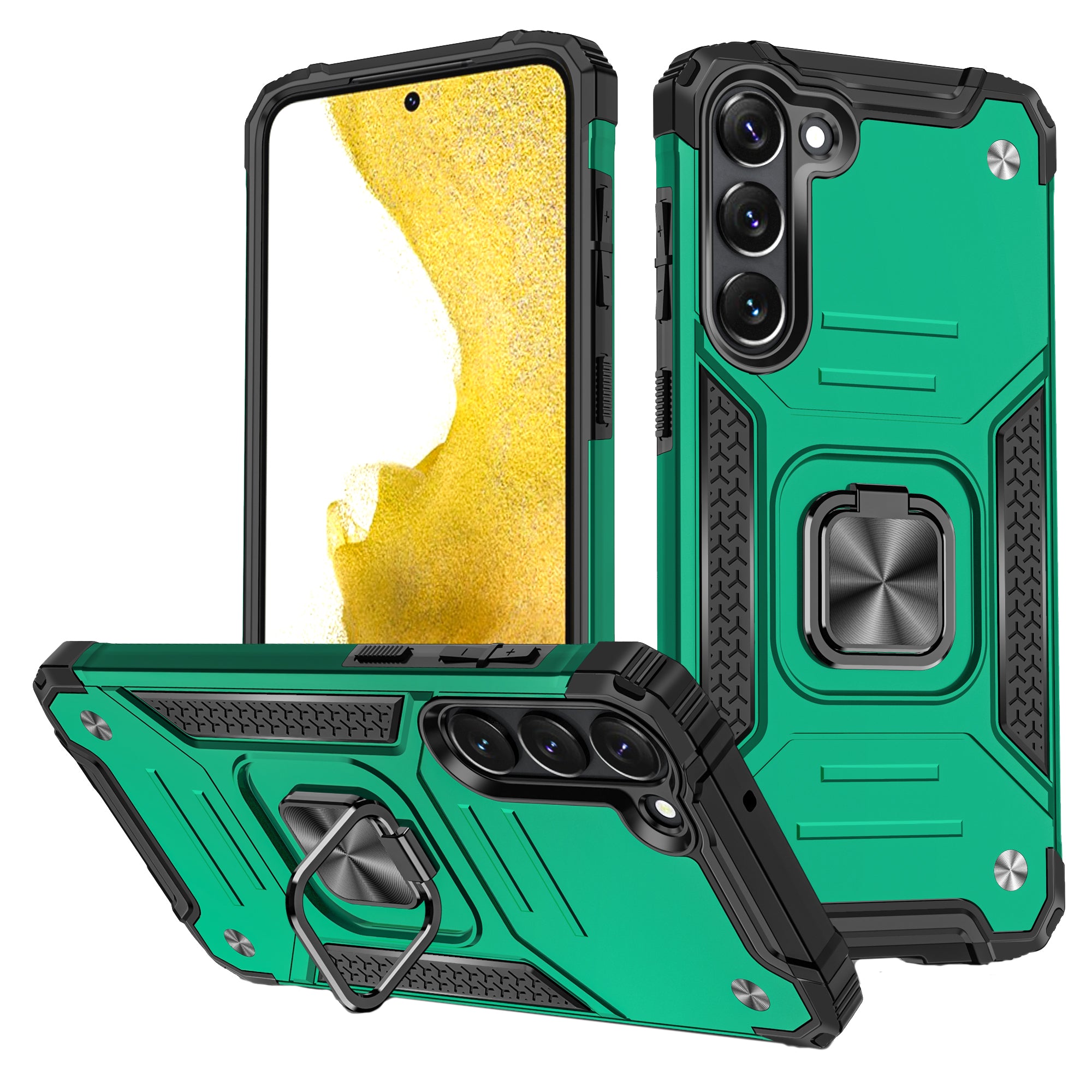 Cell Phone Case for Samsung Galaxy S23 Ring Kickstand Magnetic Car Holder Phone Cover