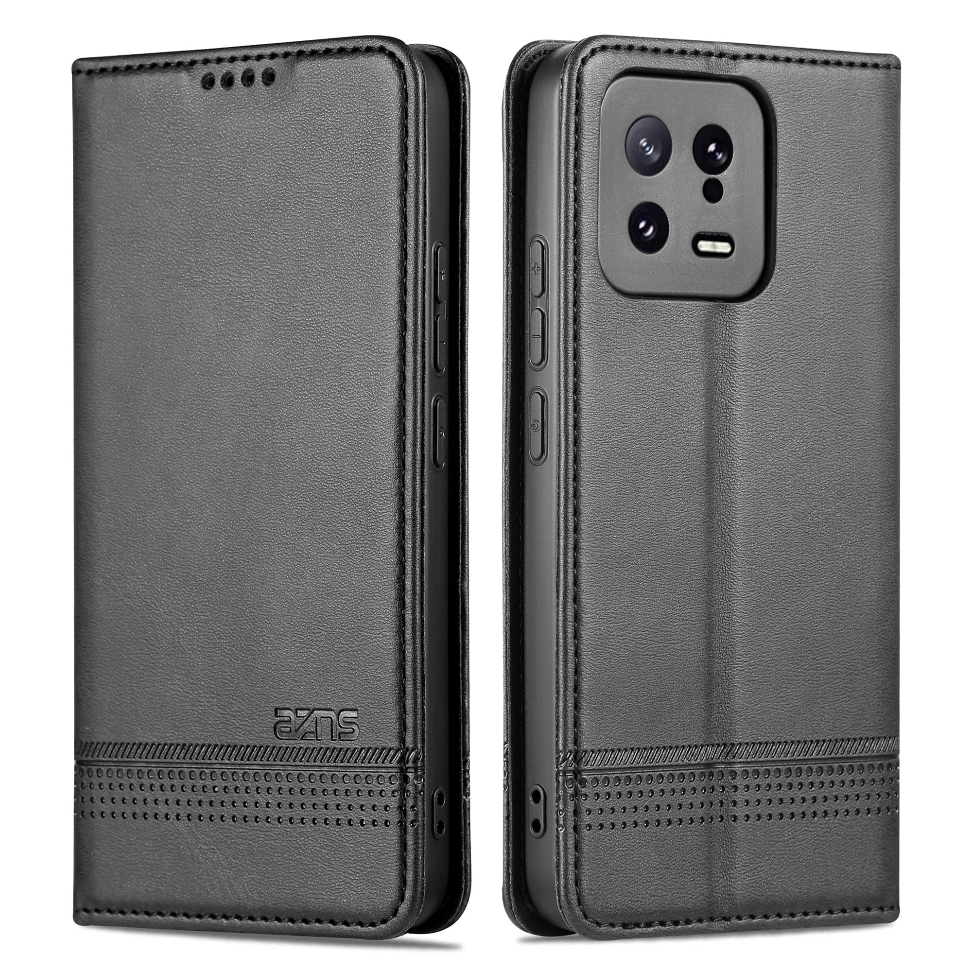AZNS For Xiaomi 13 5G Flip Leather Phone Case Stand Wallet Cowhide Texture Shockproof Phone Cover