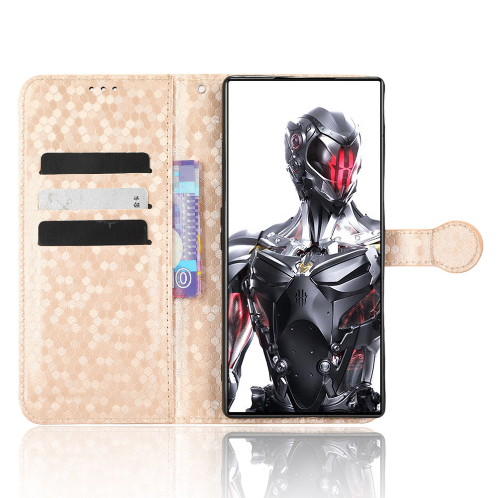 For ZTE nubia Red Magic 8 Pro 5G Magic 8 Pro 5G PU Leather Phone Case Wallet Stand Imprinted Dot Pattern Flip Phone Cover