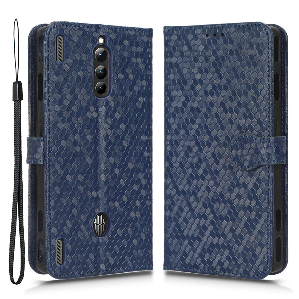 For ZTE nubia Red Magic 8 Pro 5G Magic 8 Pro 5G PU Leather Phone Case Wallet Stand Imprinted Dot Pattern Flip Phone Cover