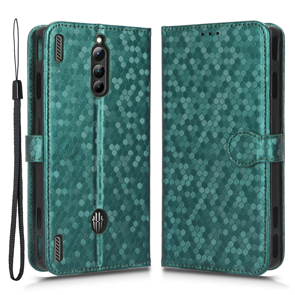 For ZTE nubia Red Magic 8 Pro 5G Magic 8 Pro 5G PU Leather Phone Case Wallet Stand Imprinted Dot Pattern Flip Phone Cover
