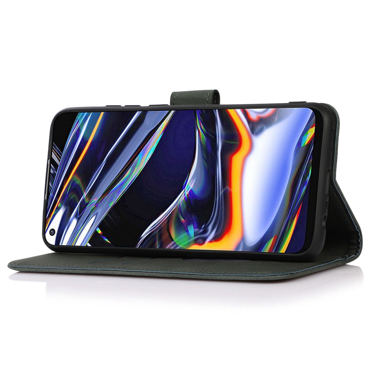 KHAZNEH Anti-drop Leather Phone Case for Motorola Moto E13 4G Textured Stand Wallet Protective Phone Cover