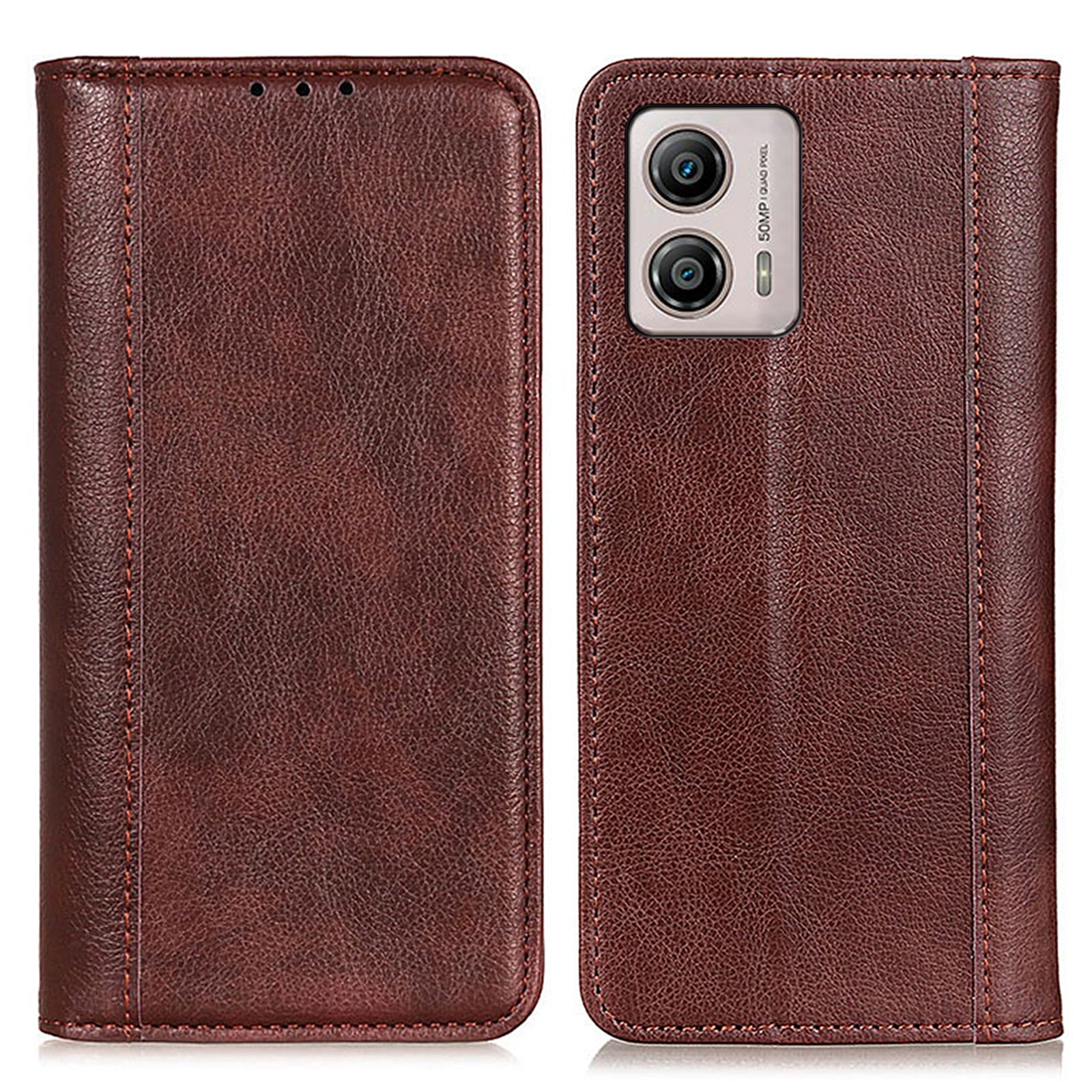 Cell Phone Case For Motorola Moto G53 5G G13 4G G23 4G Split Leather Stand Litchi Texture Flip Wallet Shockproof Phone Cover